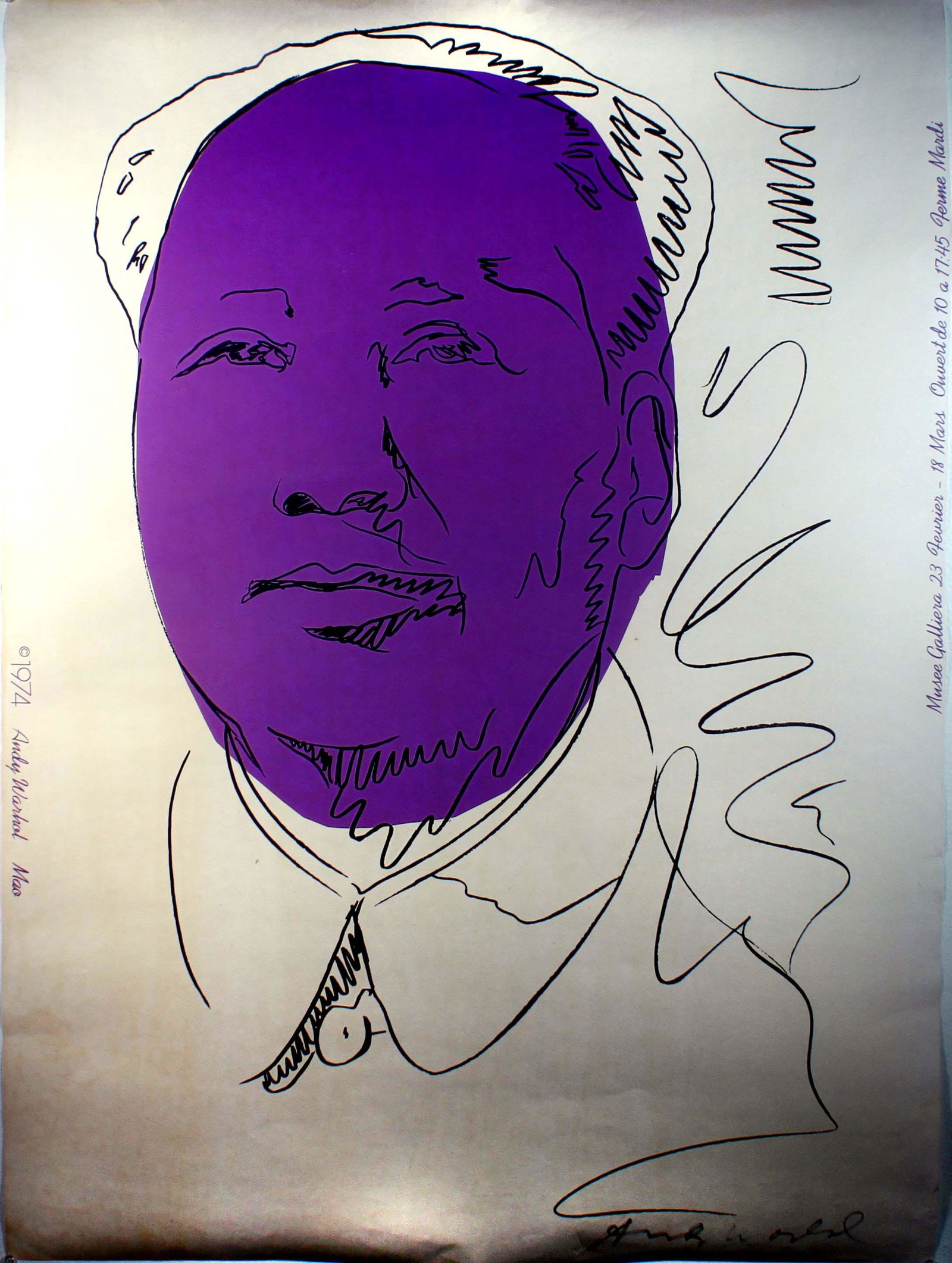 Andy Warhol MAO 1974 Signed Modern Pop Art Screenprint on Paper Unframed (1 of 8)