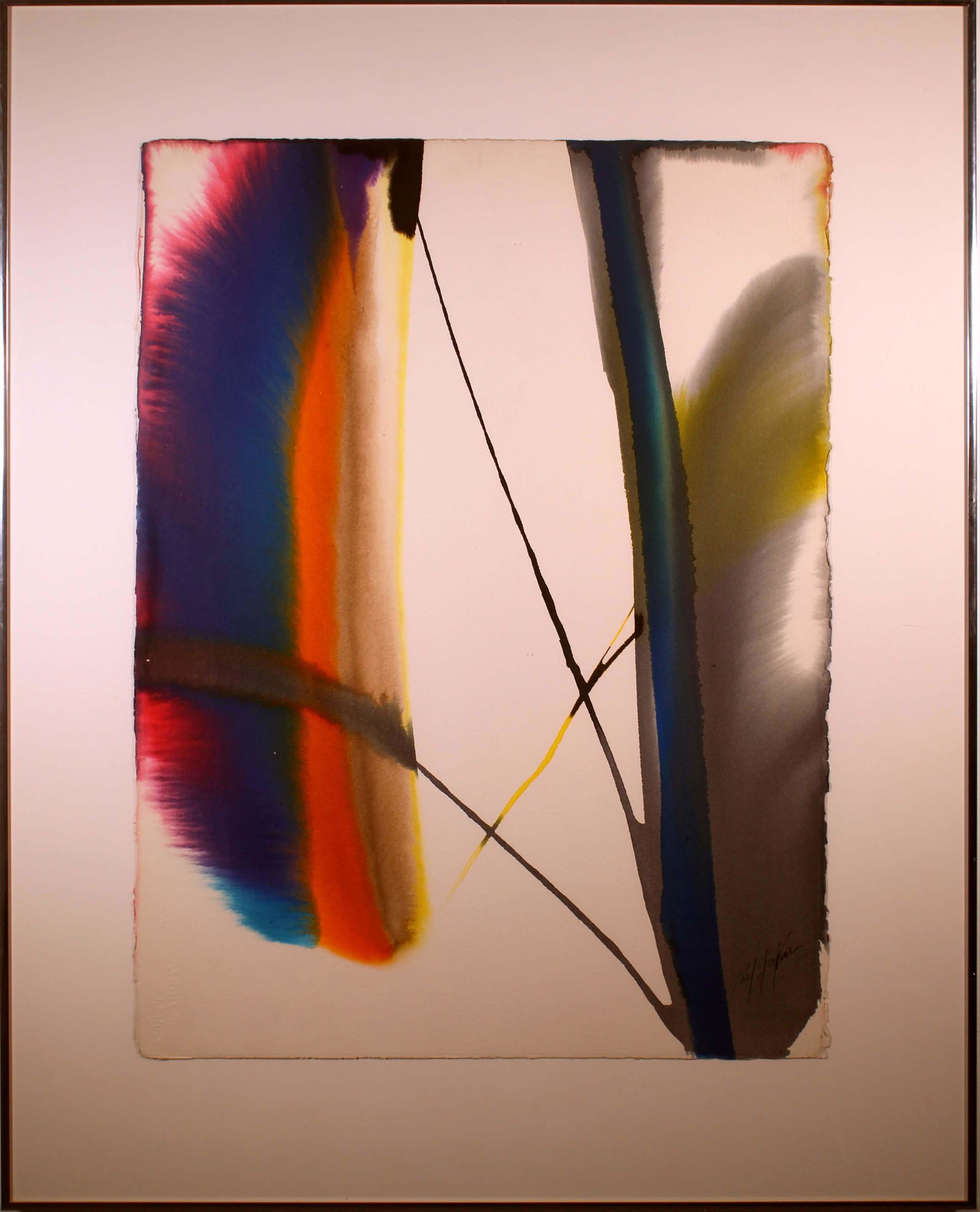 Paul Jenkins Phenomena Semaphore East Abstract Expressionist Signed Watercolor (1 of 13)