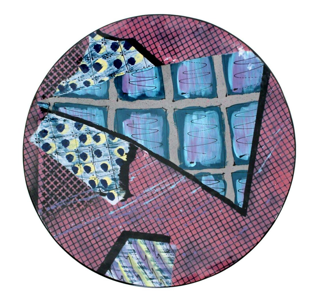 Howell Contemporary Modernist Large Ceramic Platter Centerpiece Signed 80s 90s (1 of 5)