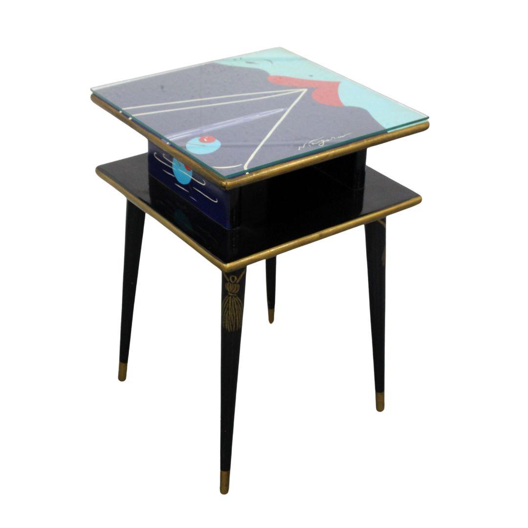 Niagara Martini Design Hand Painted Mid Century Modern Vintage Cocktail Table (1 of 9)