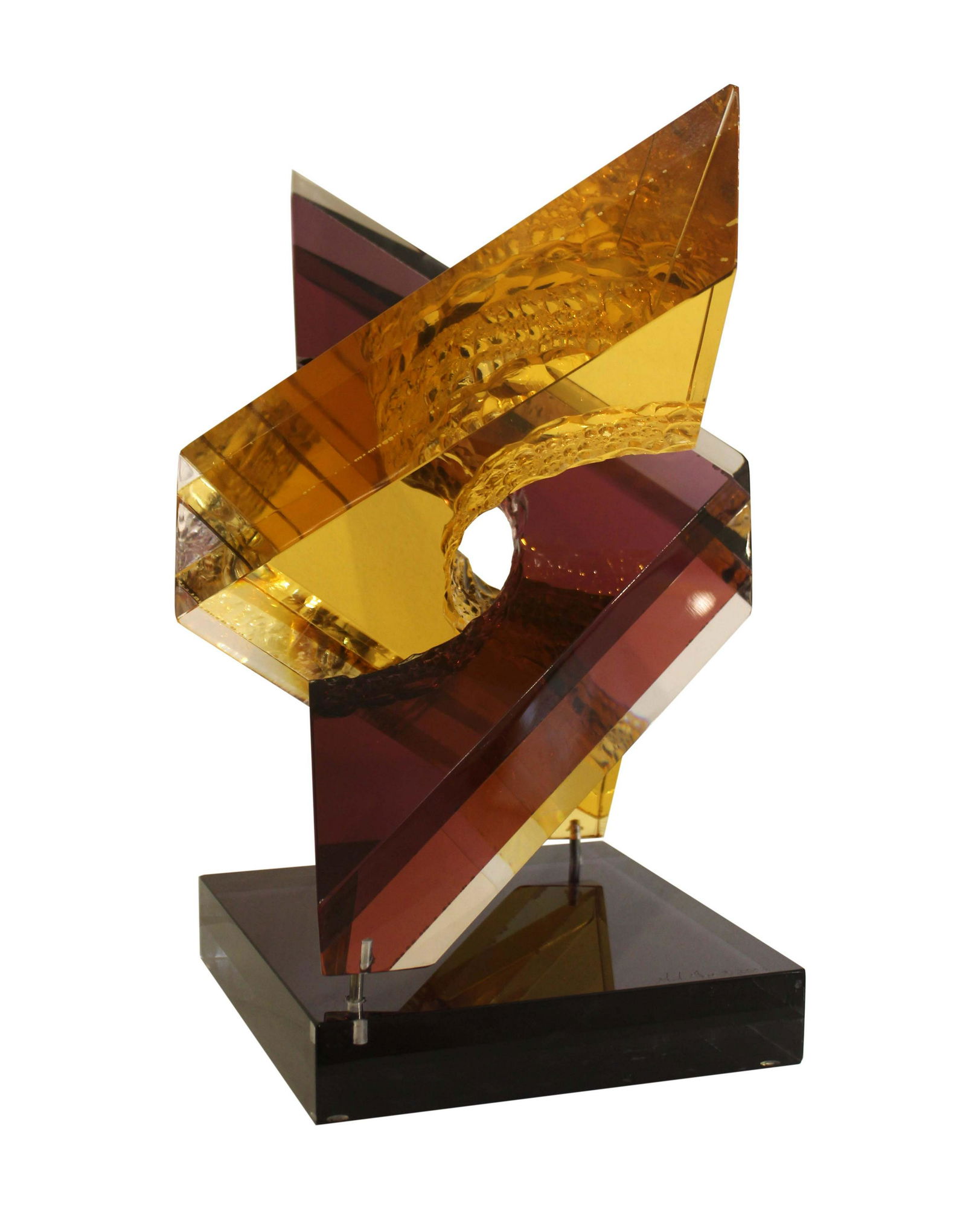 Lucite Acrylic Sculpture Multicolor By Grace Absi