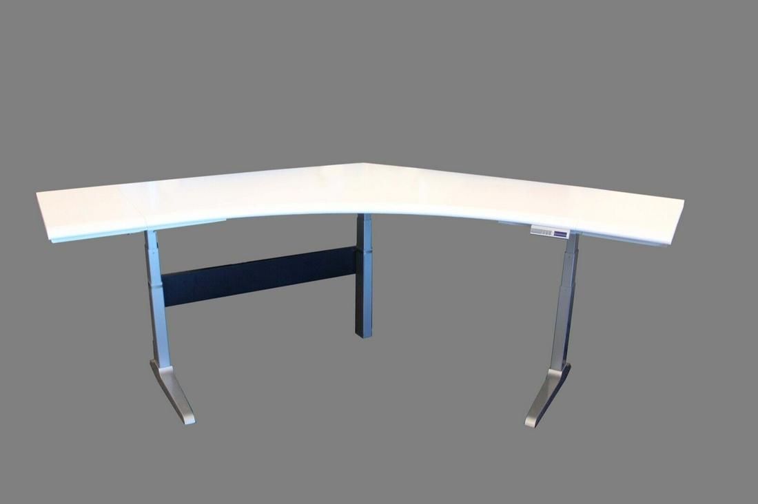 Contemporary Modern Knoll 120 Degree Workstation Desk w/ Height Changing Abilities (1 of 7)