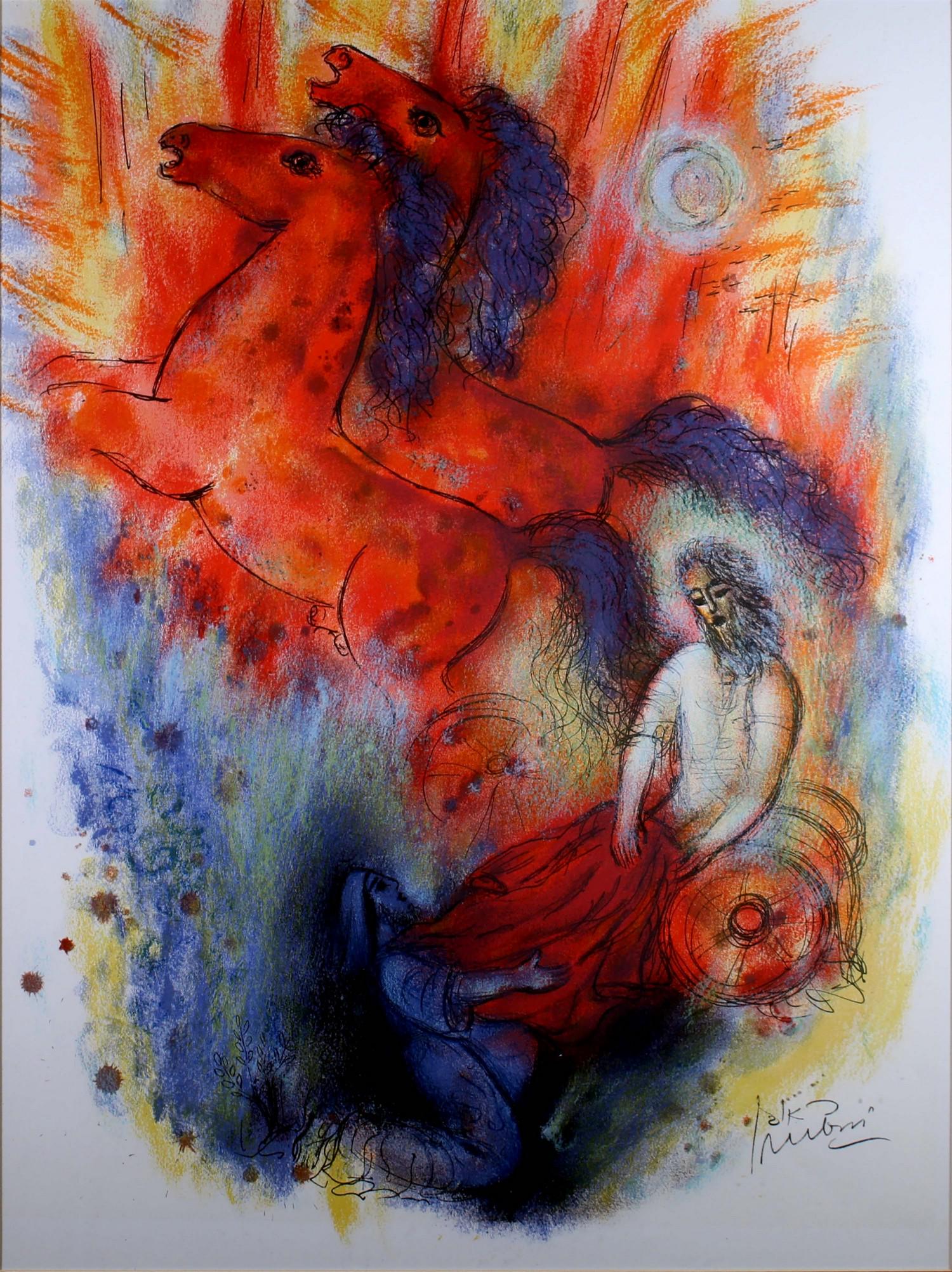 Reuvin Rubins Elijah The Story of the Prophets 1973 Signed Lithograph Framed (1 of 10)