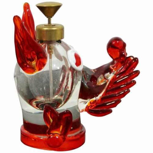 Mid Century Modern Murano Glass Dog Art Table Sculpture Atomizer Perfume Bottle (1 of 8)