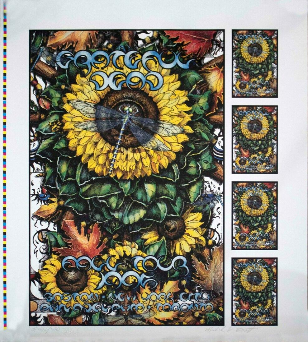 Grateful Dead Sunflower Signed Michael R Everett 1995 Poster Proof (1 of 7)