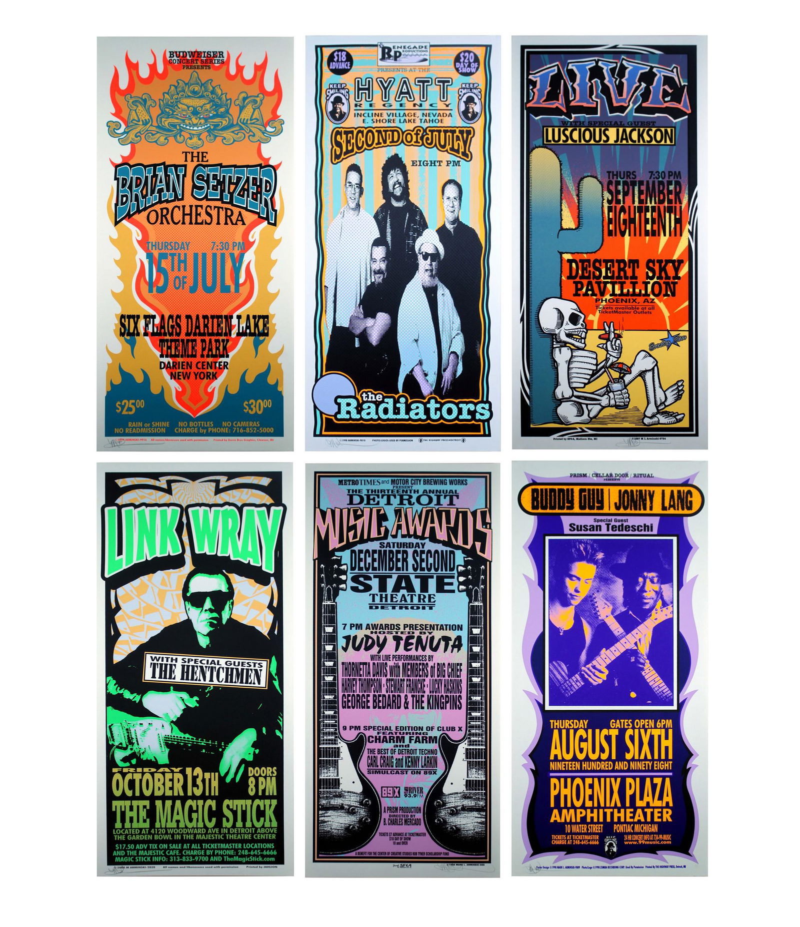 Mark Arminski Signed Buddy Guy Jonny Lang & Others Silkscreen 1990s Vintage Rock Posters Unframed (1 of 8)