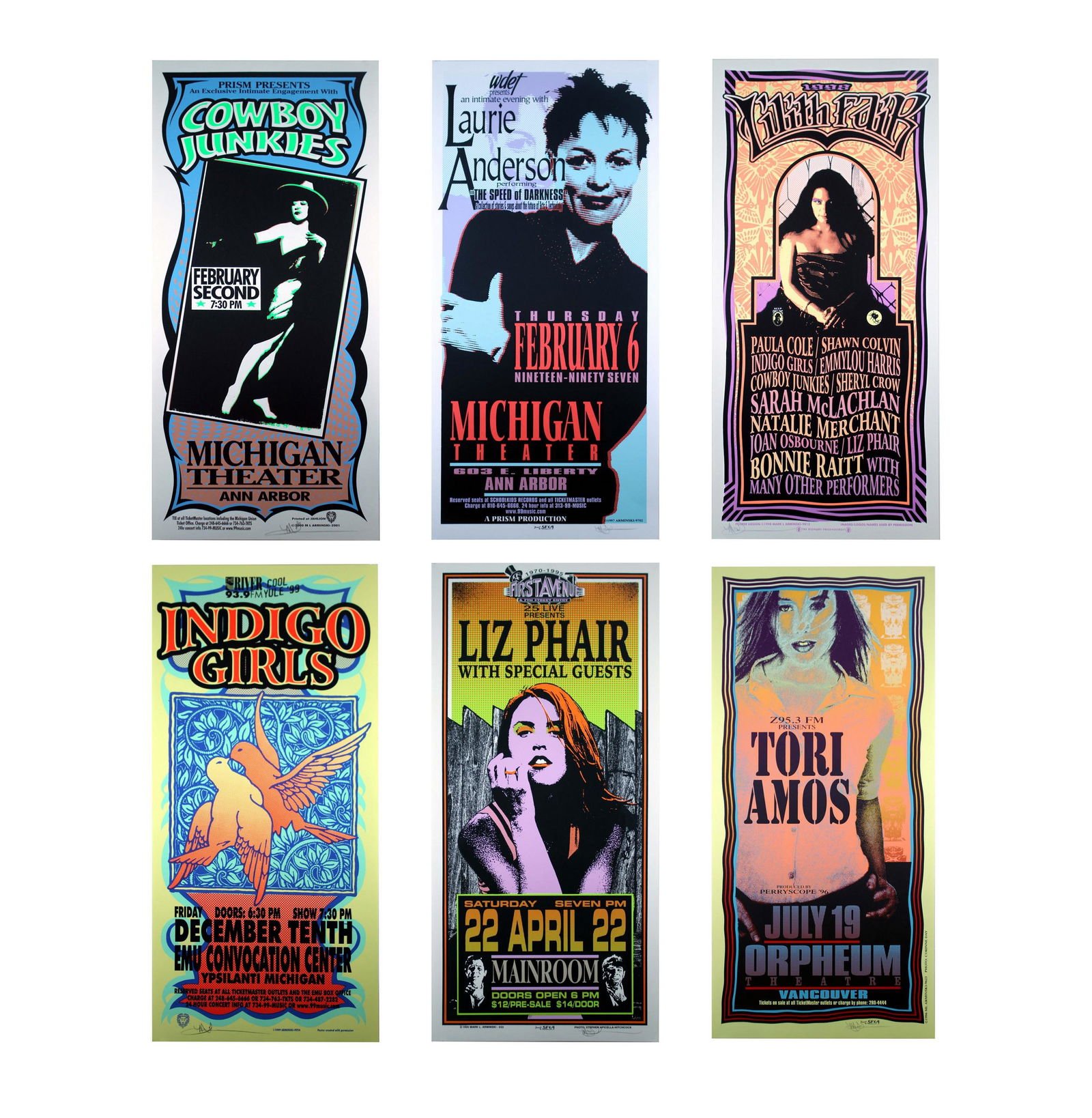 Mark Arminski Signed Liz Phair & Others Silkscreen 1990s Vintage Rock Posters Unframed (1 of 8)