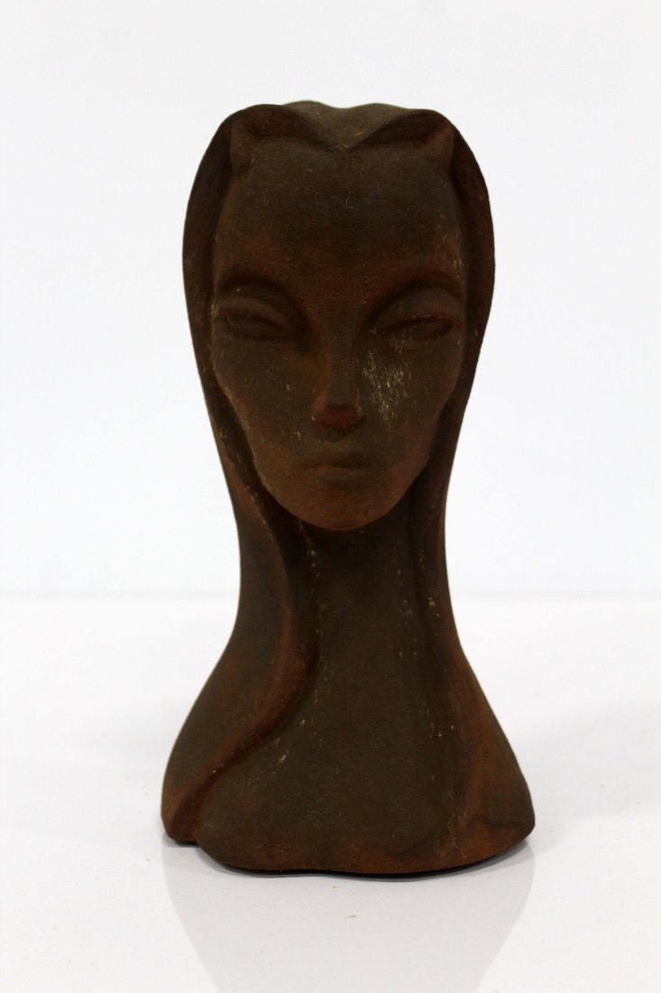Glenn Barr Demon Girl Bust Contemporary Ceramic Sculpture 1/40 Signed 2000 (1 of 7)