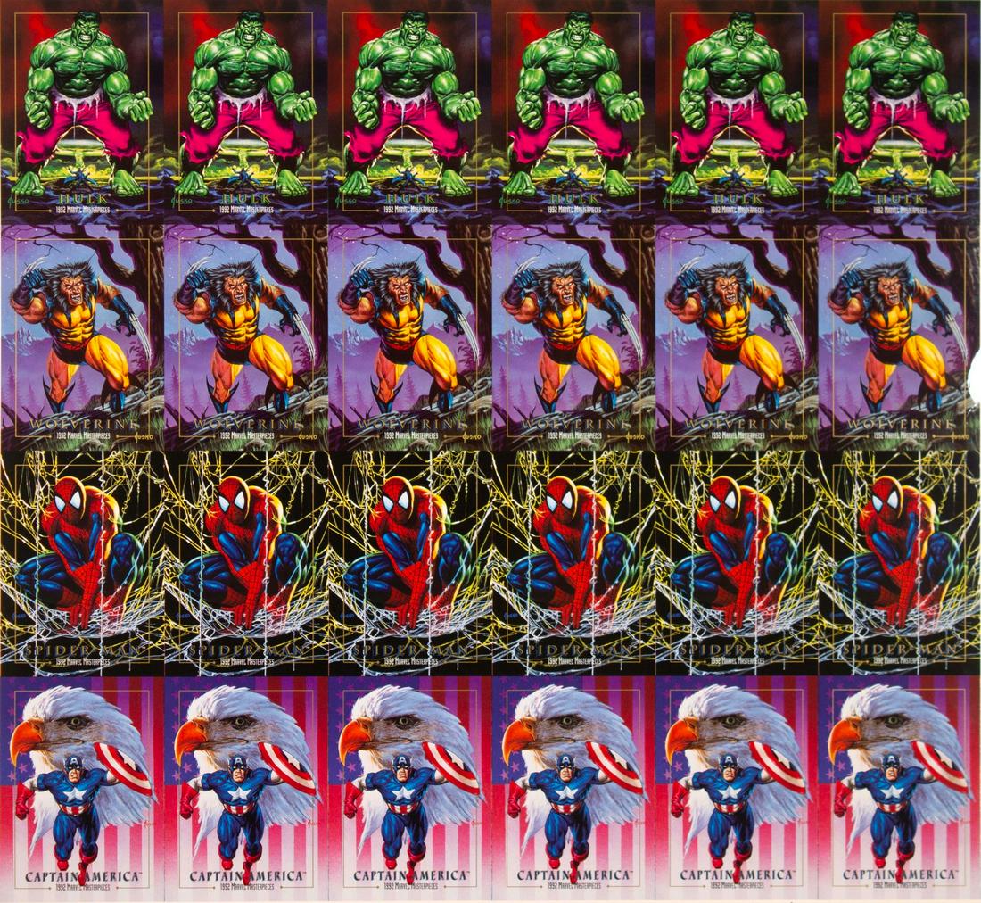 Joe Jusko Signed Marvel Masterpieces 24 Card Press Sheet Trading Card Poster Unframed 1992 (1 of 14)