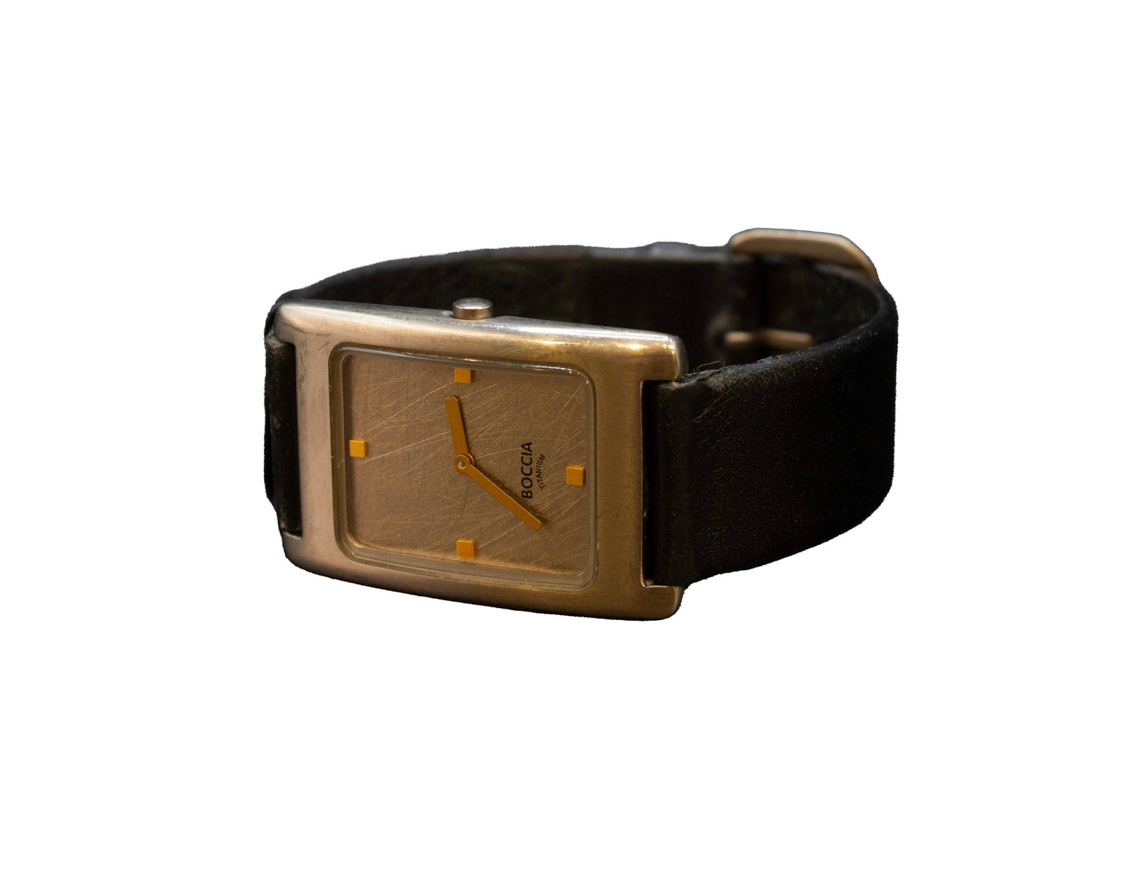 Boccia Swiss Quartz Titanium Wristwatch on Black Leather Band Assembled in Thailand (1 of 7)