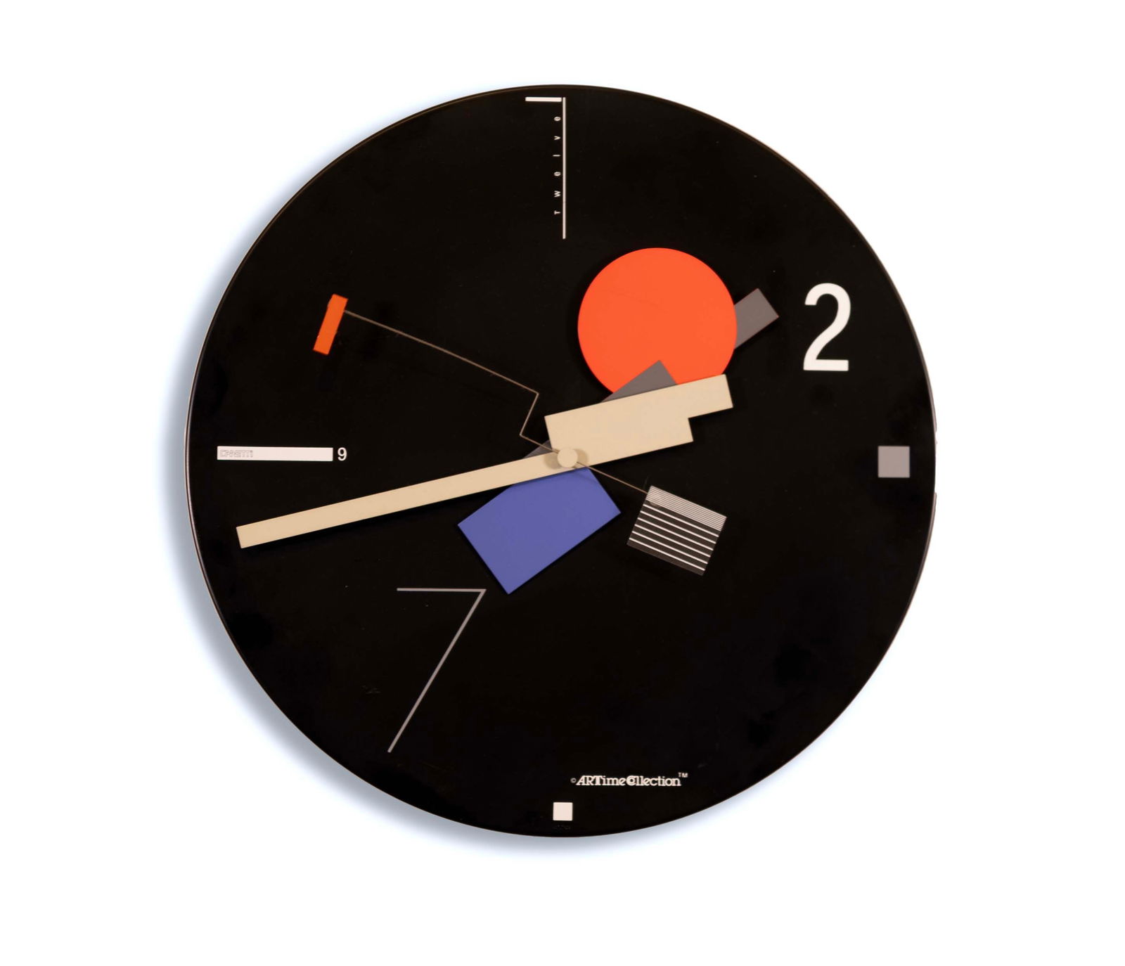 Nicolai Canetti Postmodern Constructivism Bauhaus ArtTime Wall Clock 1984 (1 of 10)