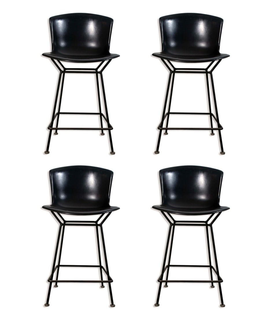 Knoll Set of 4 Early Vintage Mid Century Modern Barstools (1 of 13)