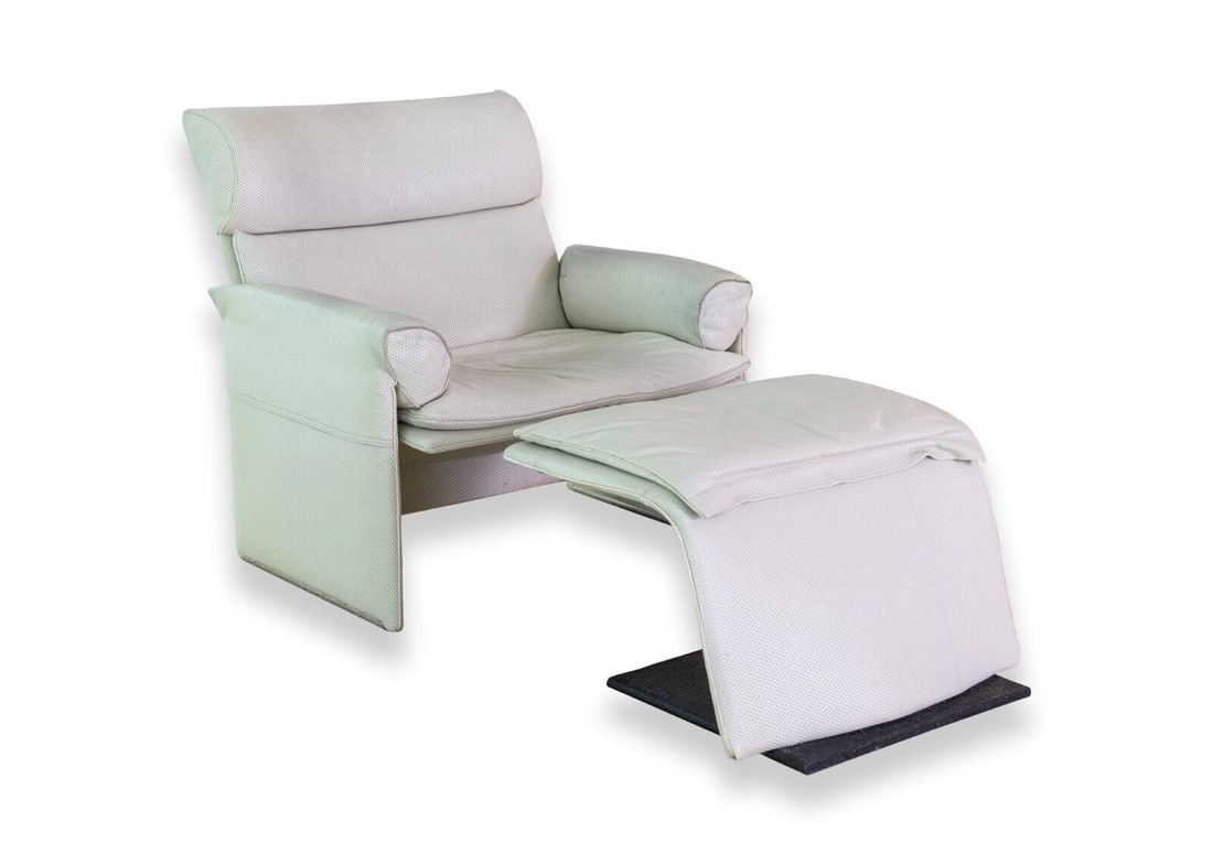 Gianni Offredi for Saporiti Italy Contemporary Leather Lounge Chair & Ottoman (1 of 10)