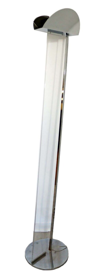Contemporary Modern Hollywood Regency Ramond Signed Lucite Chrome Floor Lamp 80s (1 of 12)