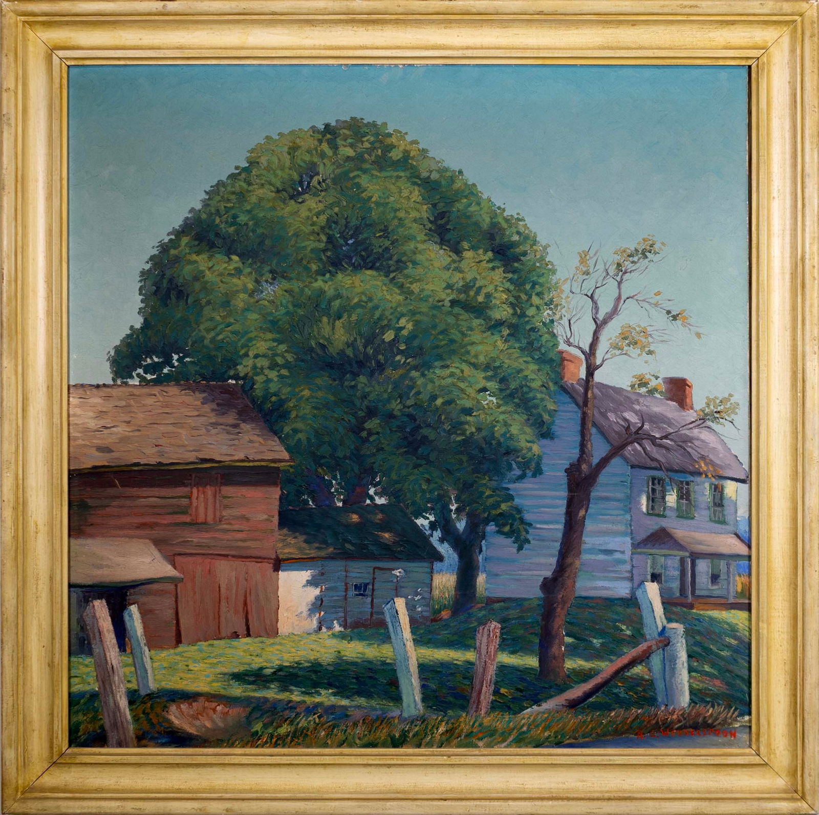 Richard Gibson Wedderspoon Signed Oil Painting on Canvas Modern Impressionist Framed 1920s (1 of 11)