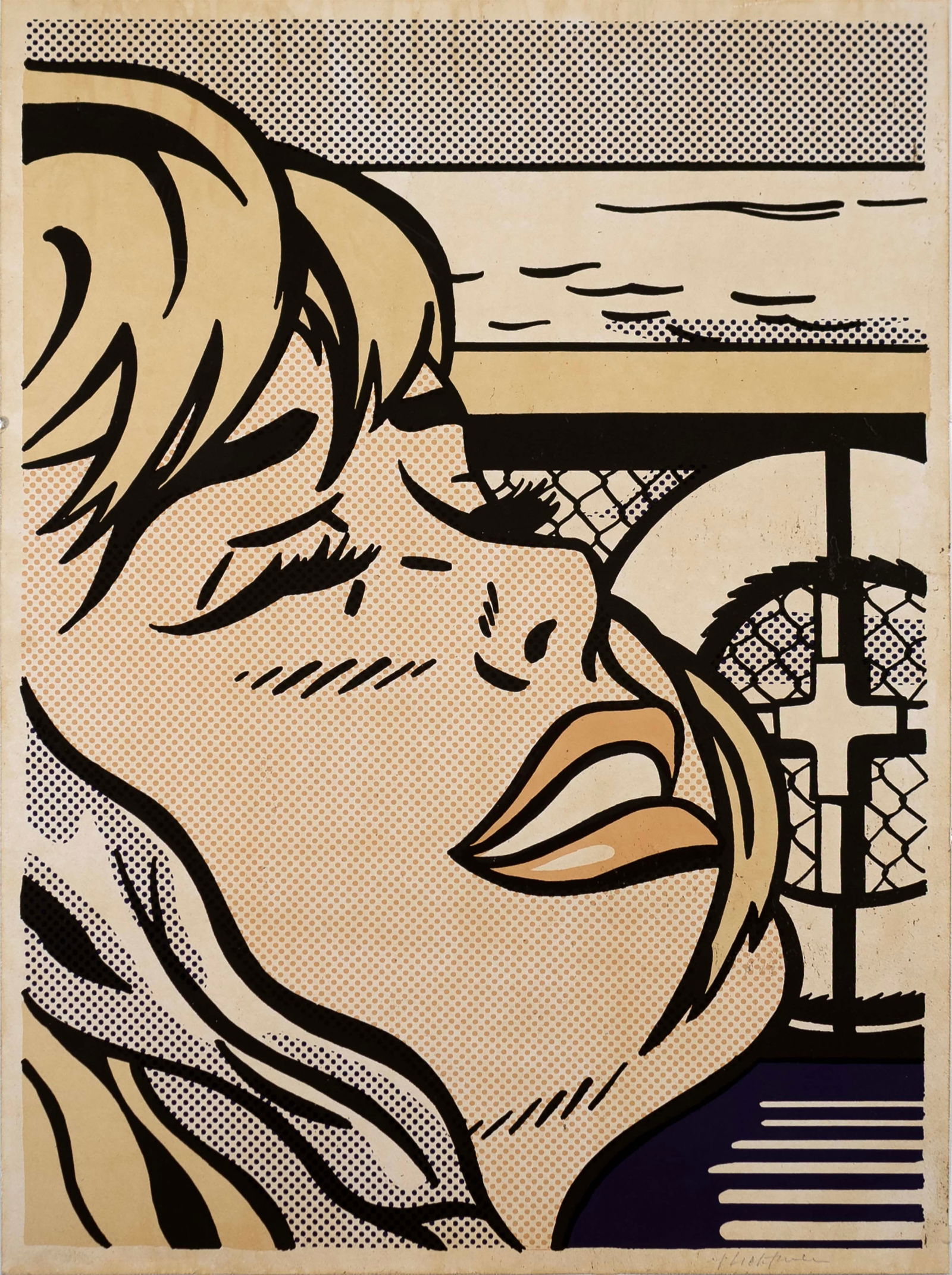 Roy Lichtenstein Shipboard Girl 1965 Signed Pop Art Lithograph on Paper Unframed (1 of 12)