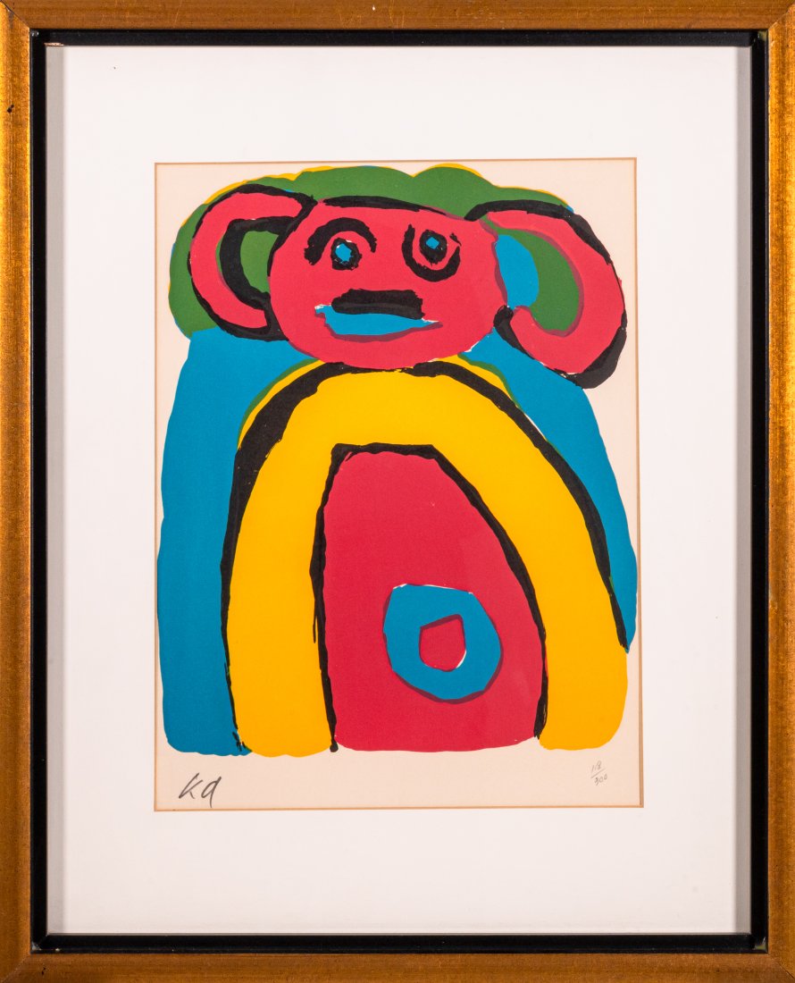 Karel Appel The Mouse Signed Modern Color Lithograph on Paper 118/300 Framed 1985 (1 of 9)