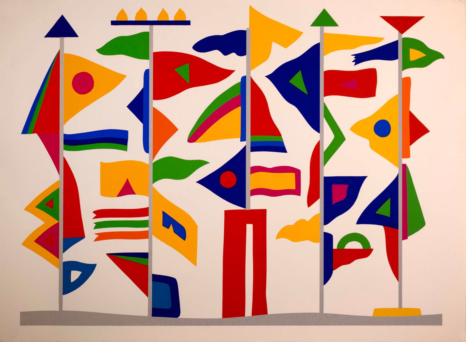 Daniel Gelakoska Color Breeze Contemporary Serigraph with Embossed Artist Seal Unframed (1 of 7)