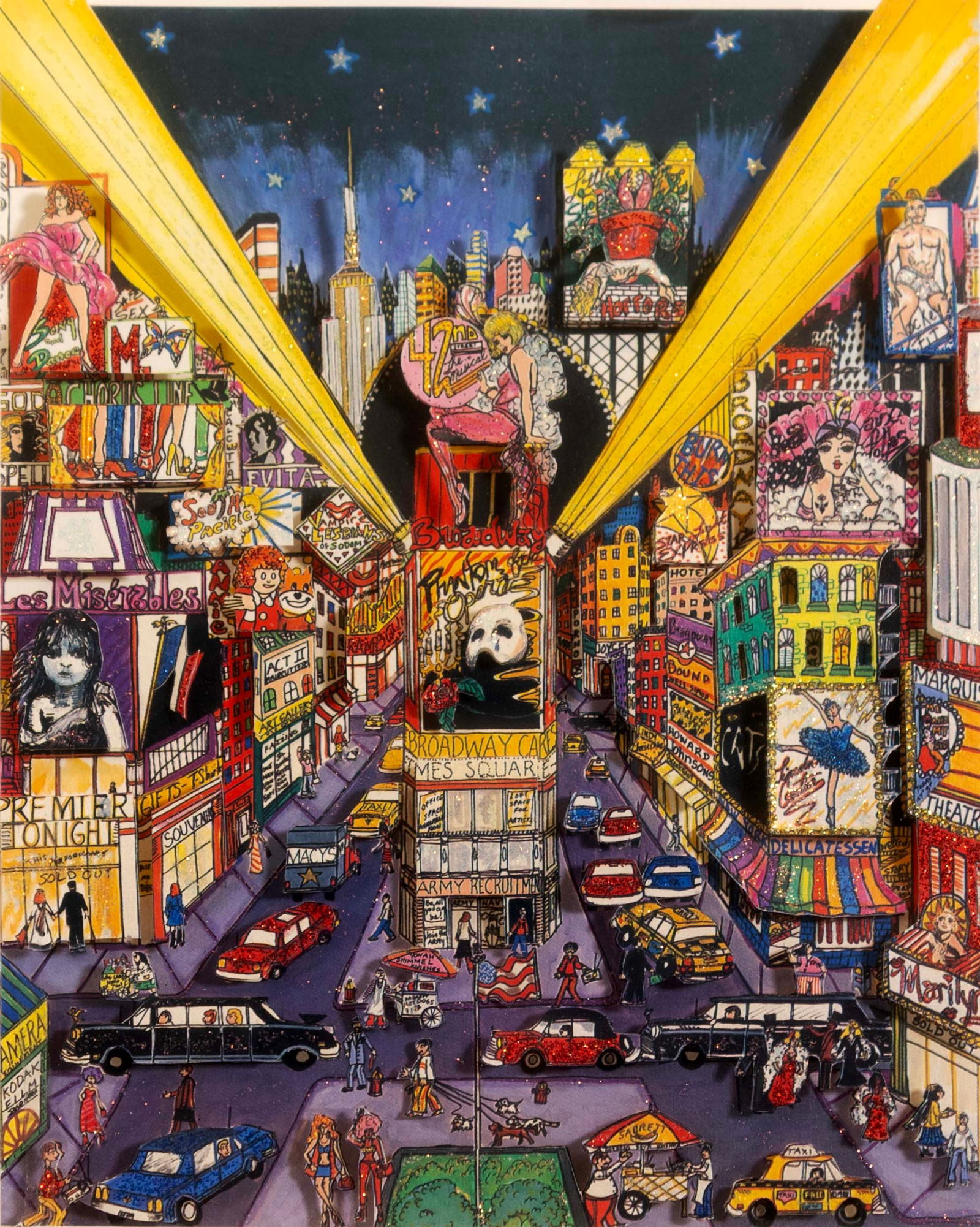 Charles Fazzino On Broadway Signed Contemporary Pop Art 3-D Serigraph A.E. 38 Framed (1 of 12)