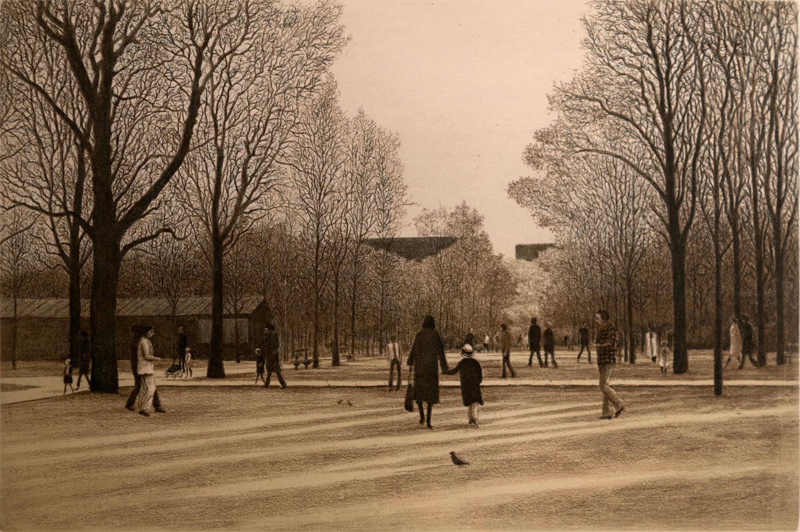 Harold Altman November Alle Luxembourg Signed Vintage Modern Lithograph 31/185 Framed 1980 (1 of 12)