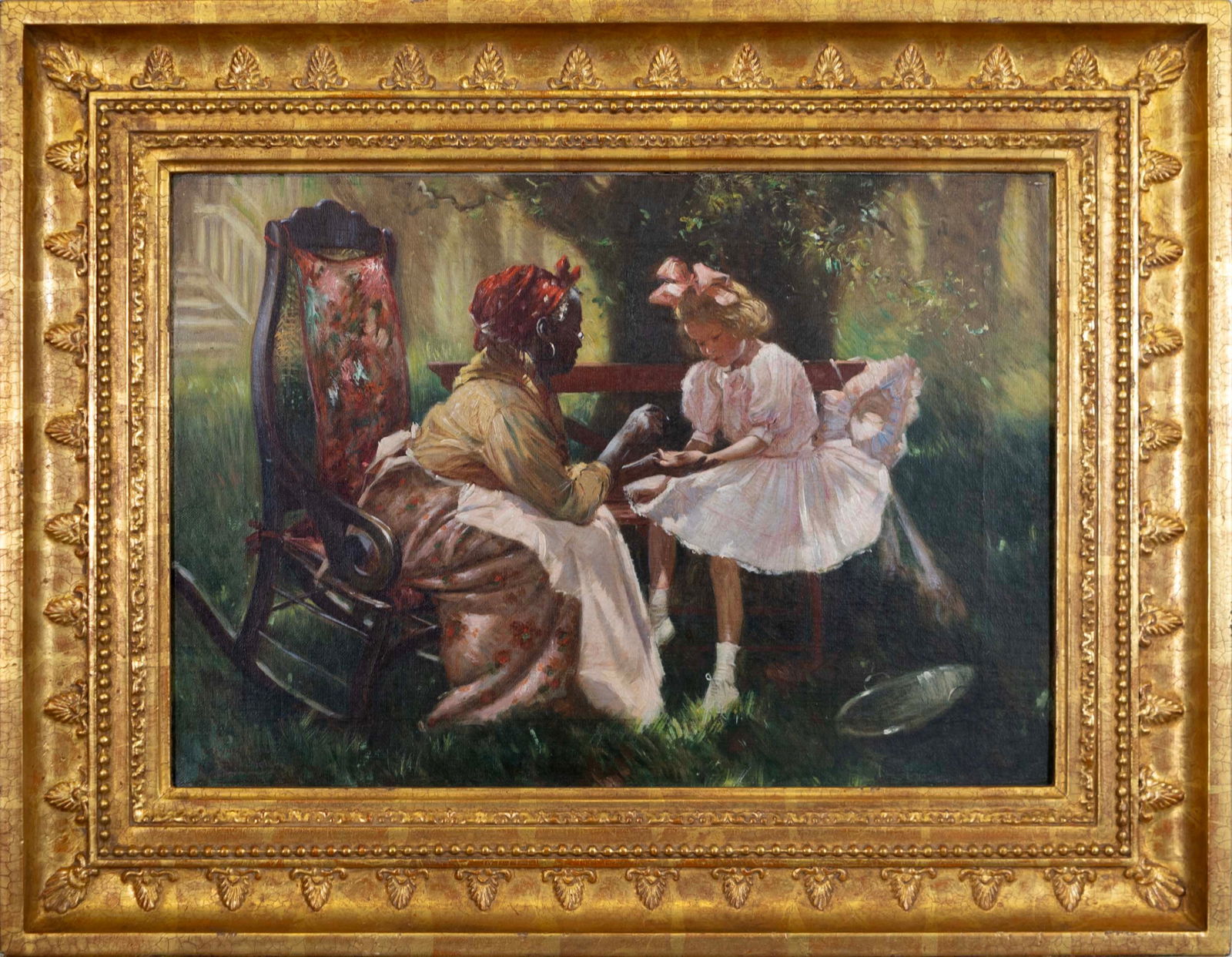 Harry Herman Roseland Antique Oil on Canvas Realism American Genre Painting 1900s (1 of 10)