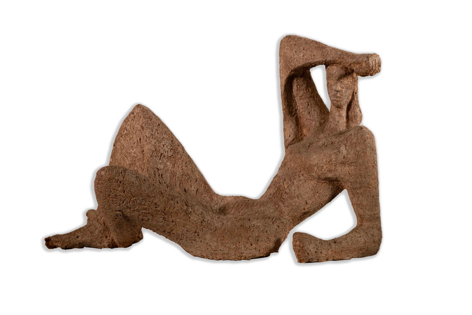 Walter Midener Signed Vintaage Mid Century Modern Figurative Reclining Clay Sculpture 1957 (1 of 9)
