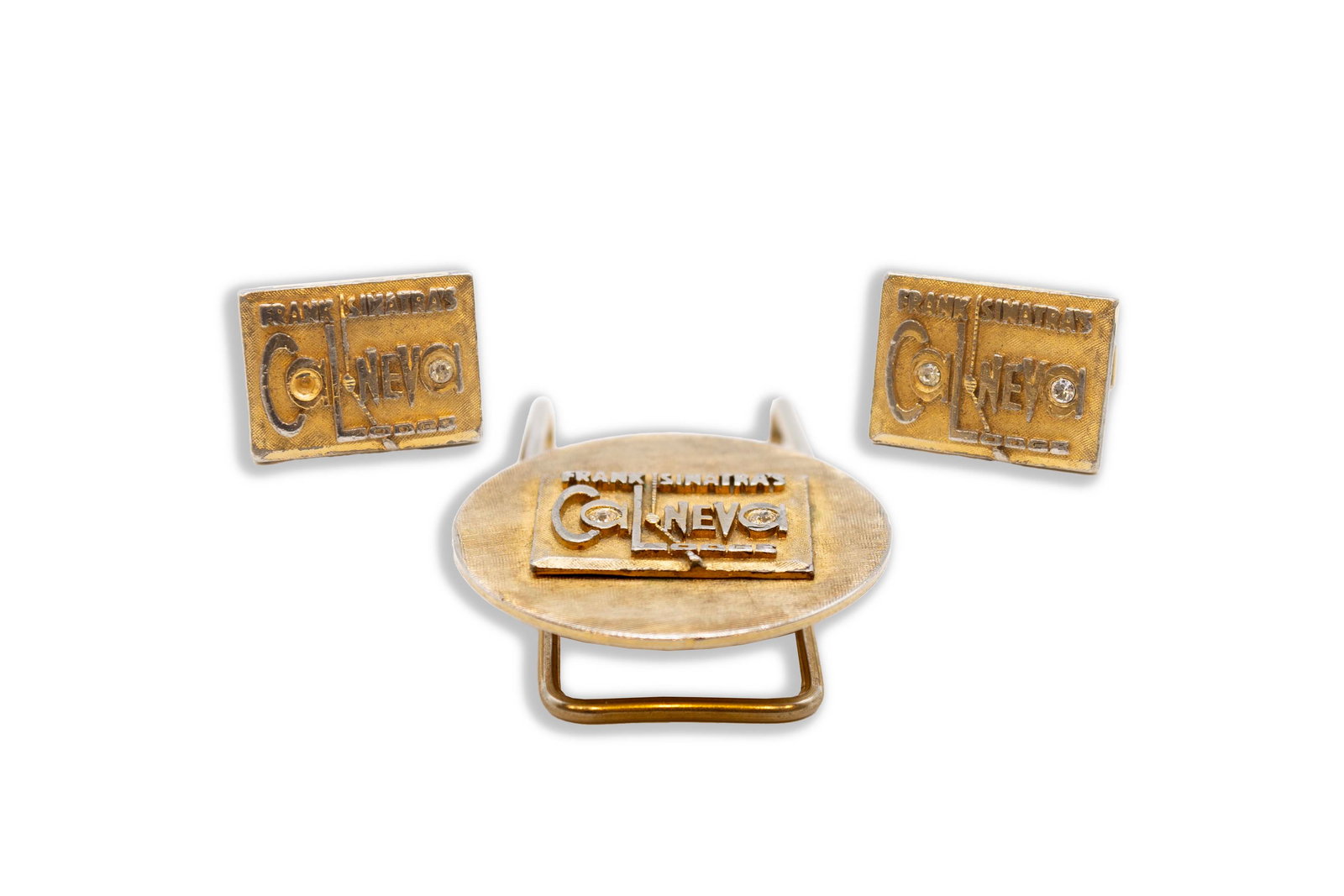 Frank Sinatra Cal Neva Lodge Rare Original Vintage Gold Cuff Links with Money Clip 1961 (1 of 16)