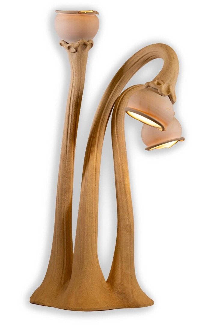 Art Nouveau Doug Blum Cally Lilly Ceramic Pottery Table Lamp Signed (1 of 10)