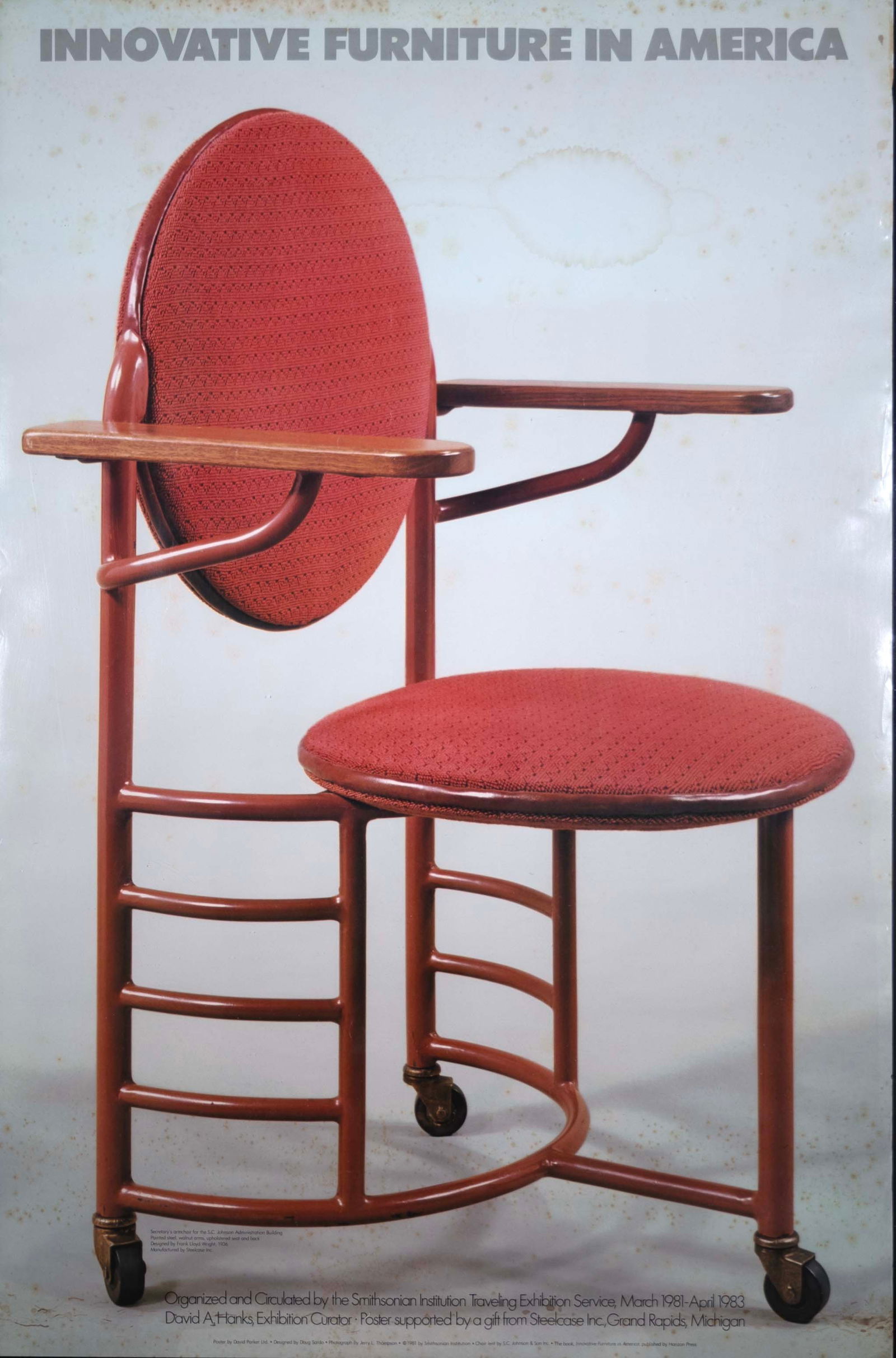 Innovative Furniture in America Smithsonian Institution 1985 Vintage Lithographic Poster Framed (1 of 13)