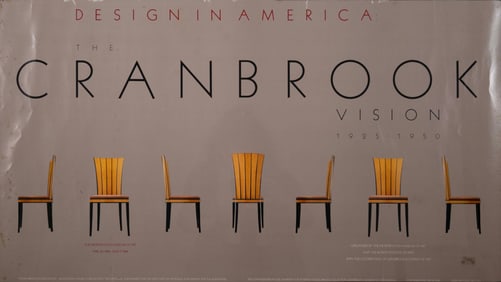 Cranbrook Vision 1925-1950 Metropolitan Museum of Art Vintage Lithographic Poster Framed