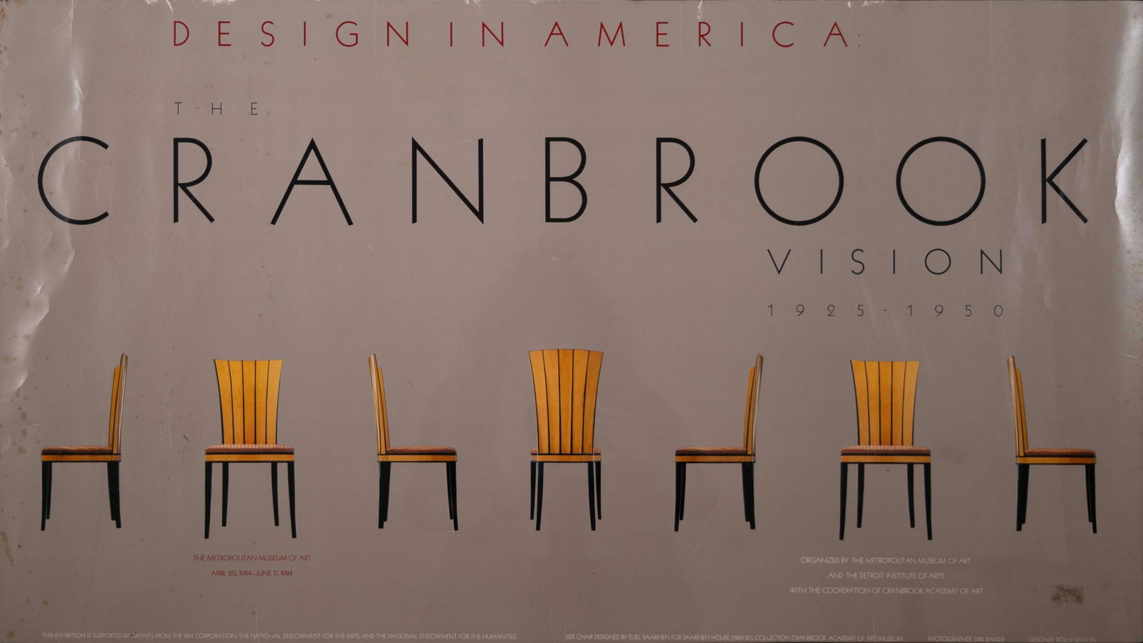 Cranbrook Vision 1925-1950 Metropolitan Museum of Art Vintage Lithographic Poster Framed (1 of 14)