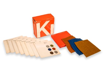 Knoll Textiles by Vignelli Presentation of Handwoven Collection Swatch Cards & Samples 1967
