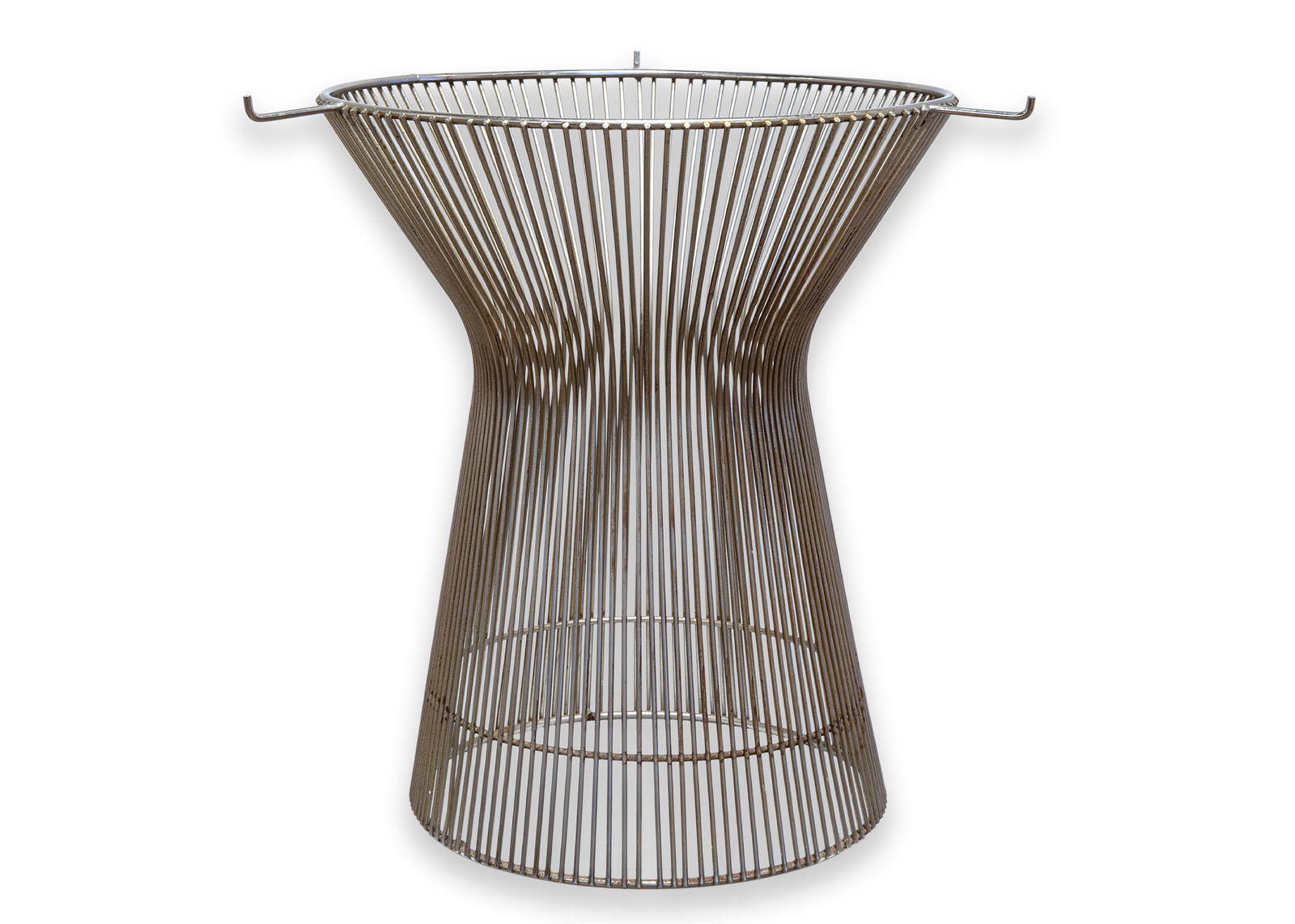Warren Platner for Knoll Vintage Side Table Base Polished Nickel Mid Century Modern 1980 (1 of 7)