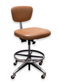 Eero Saarinen for Knoll Drafting Stool Model 77 S of the 70 Series Original Leather Upholstery 1956