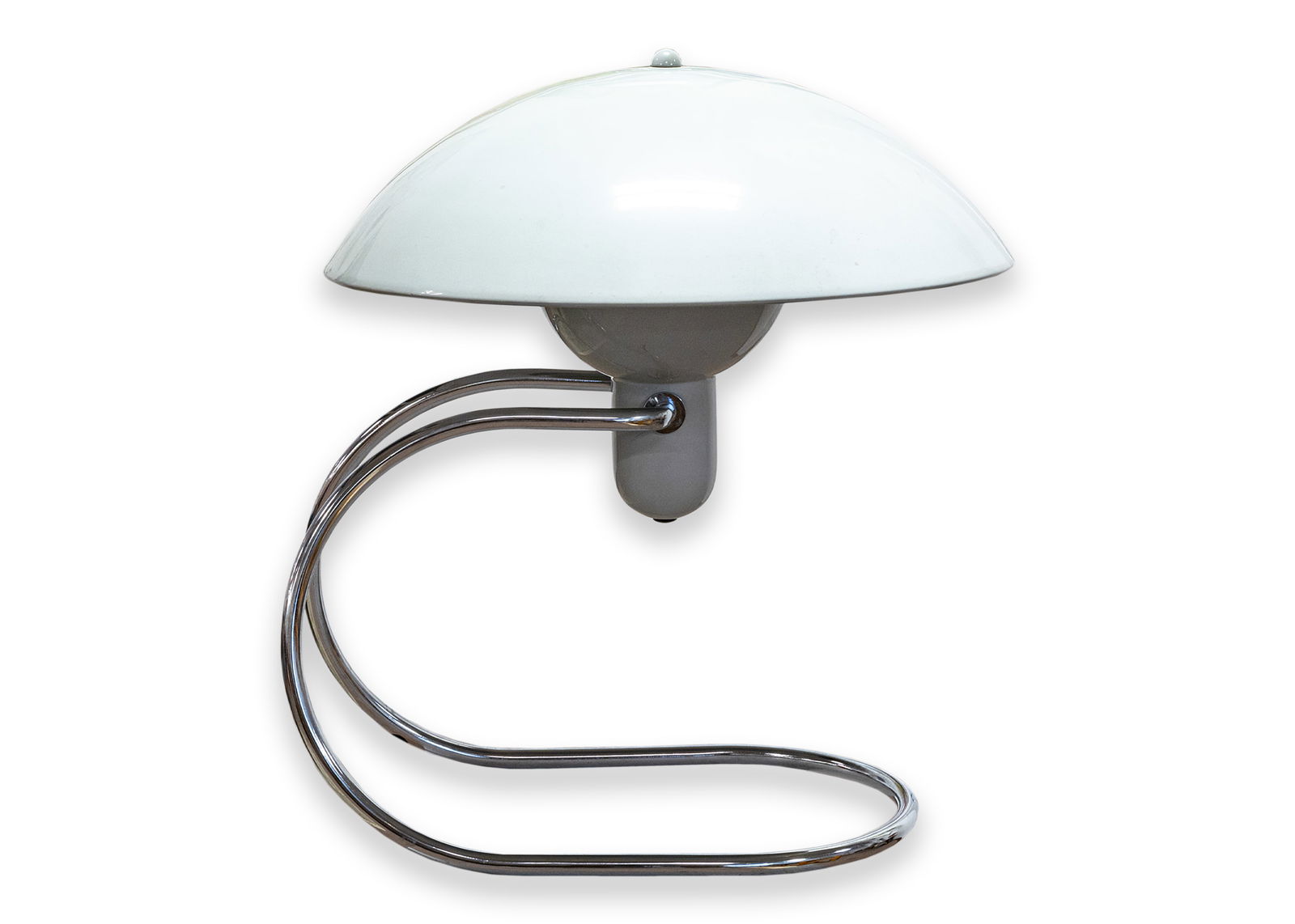 Greta Von Nessen Style Anywhere Table Lamp Tubular Chrome Base Modern Space Age Lighting (1 of 11)