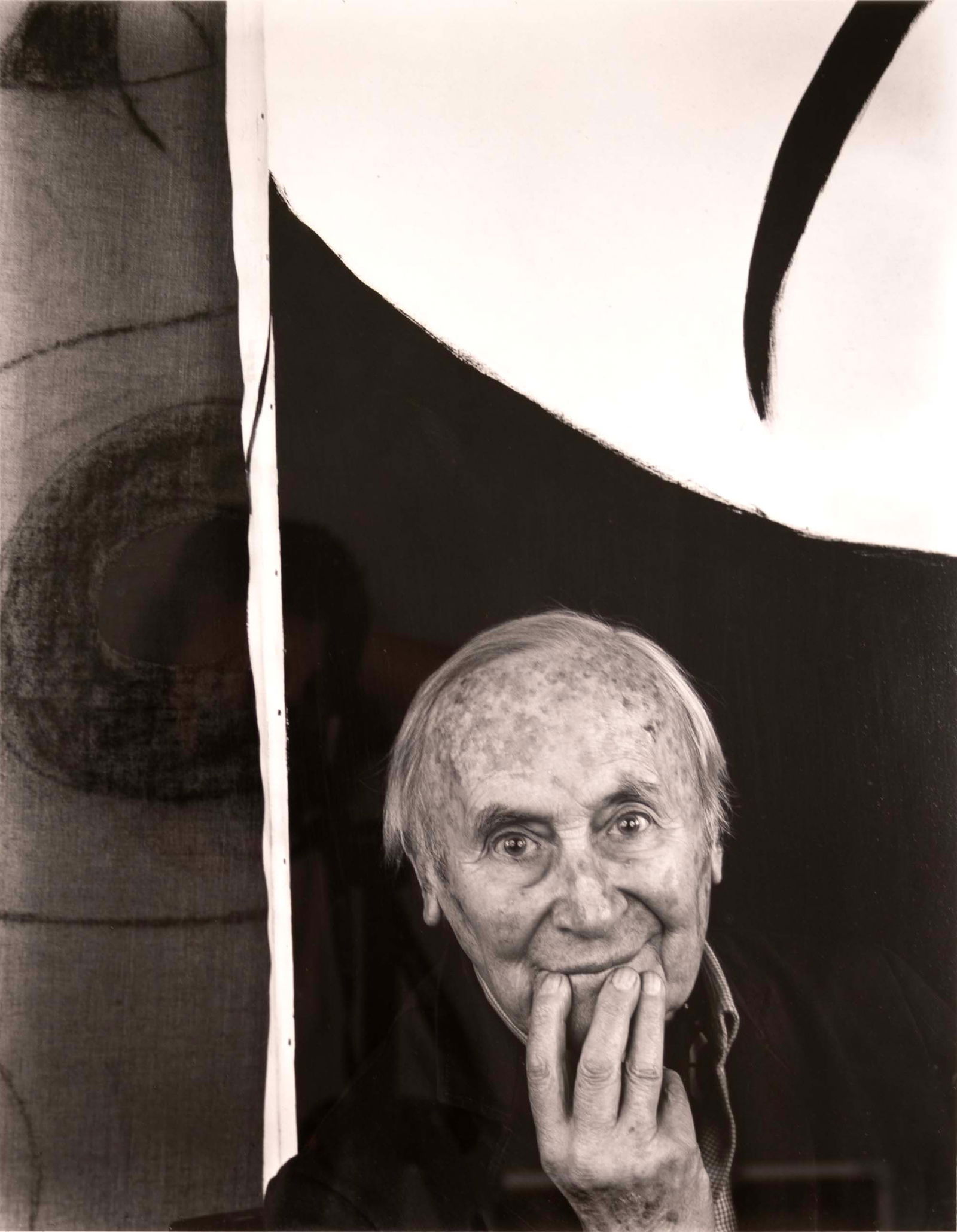 Arnold Newman Joan Miro, Paloma, Mallorca 1979 Signed Gelatin Silver Photograph Print Framed: An iconic gelatin silver print on paper titled "Joan Miro, Paloma, Mallorca 1979" by American artist Arnold Newman. Hand signed in pencil on the bottom right and titled bottom right. An enduring photo