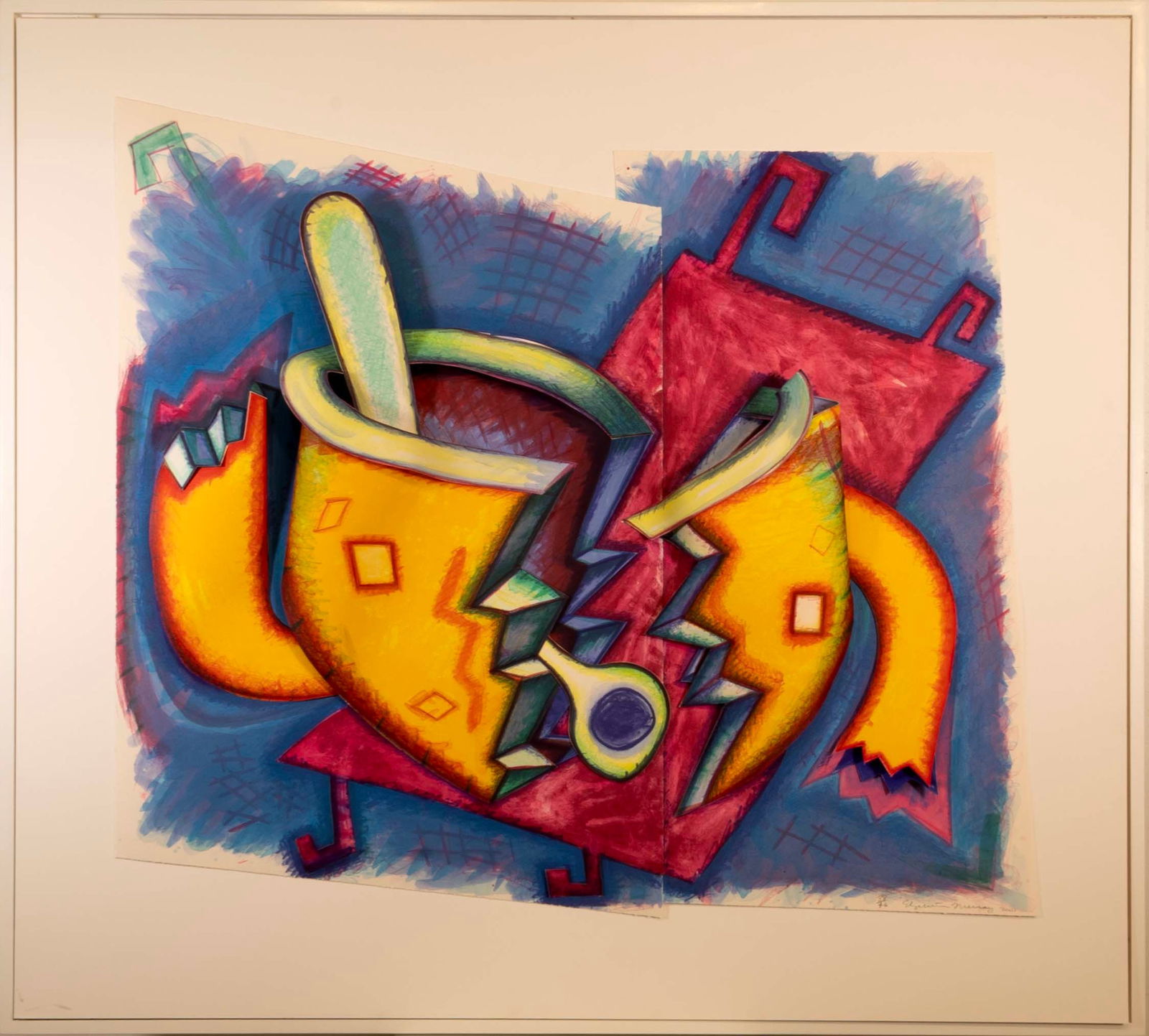 Elizabeth Murray Jazz Signed Contemporary Three-Dimensional Lithograph 38/46 Framed 2001 (1 of 12)