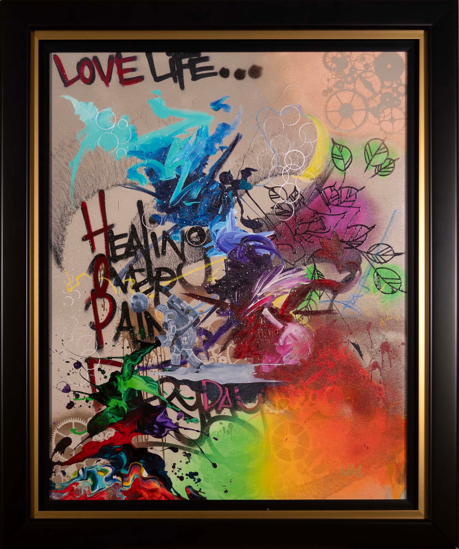 Kevin Kre8 Vigil Dedicated to Hope Signed Hand Embellished Giclee on Canvas 73/99 Framed 2021 (1 of 13)