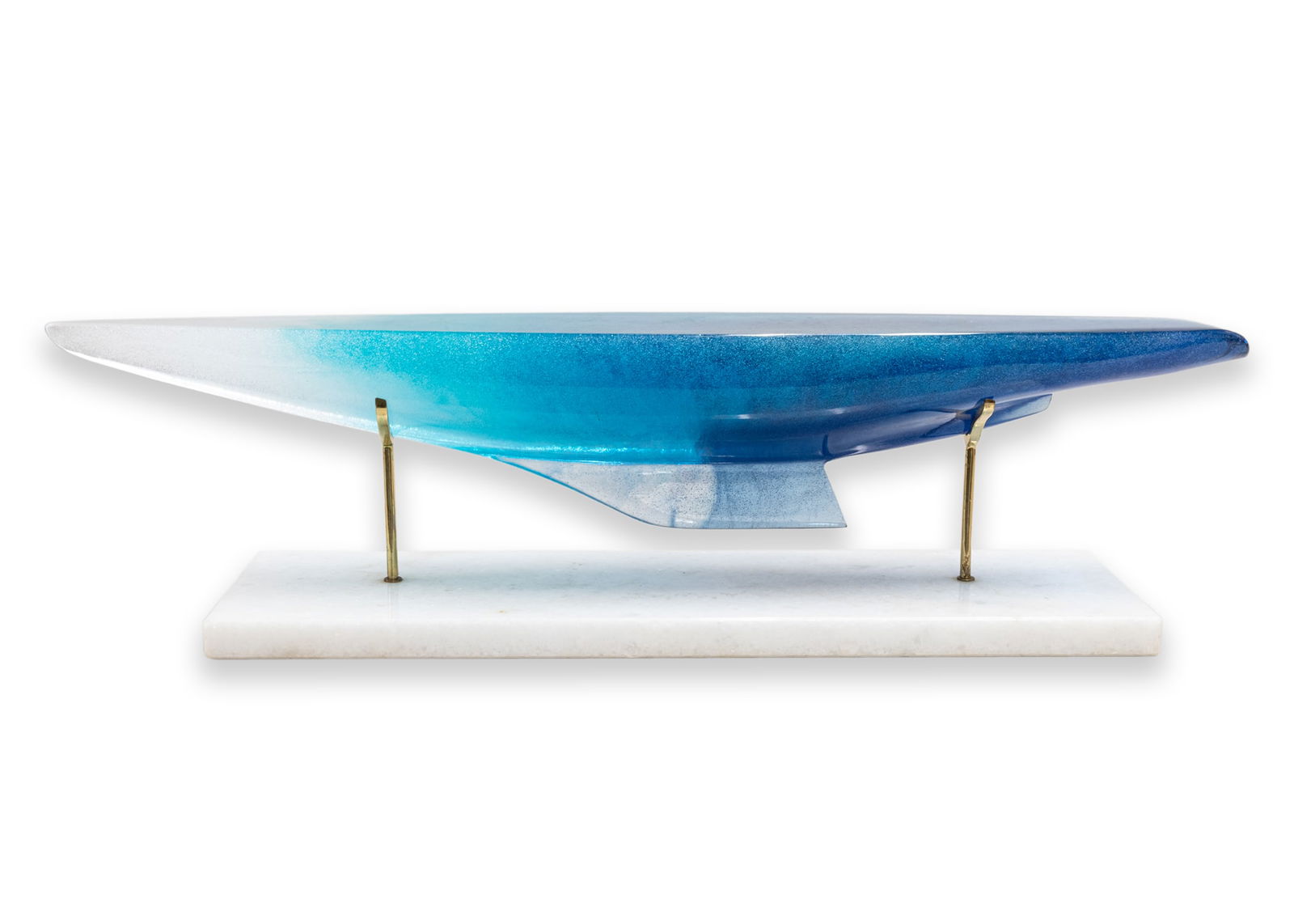 Xavier Froissart for Daum Atlantis Signed Contemporary Pate de Verre Crystal Sailboat Sculpture 1986 (1 of 10)