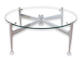 Alexander Girard for Braniff Airlines & Herman Miller 1967 Aluminum & Glass Coffee Table Model 66350