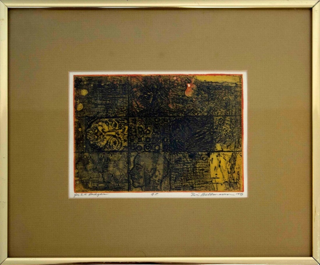 Eric Bellmann Biomorphic 1973 Signed Intaglio Etching (1 of 7)