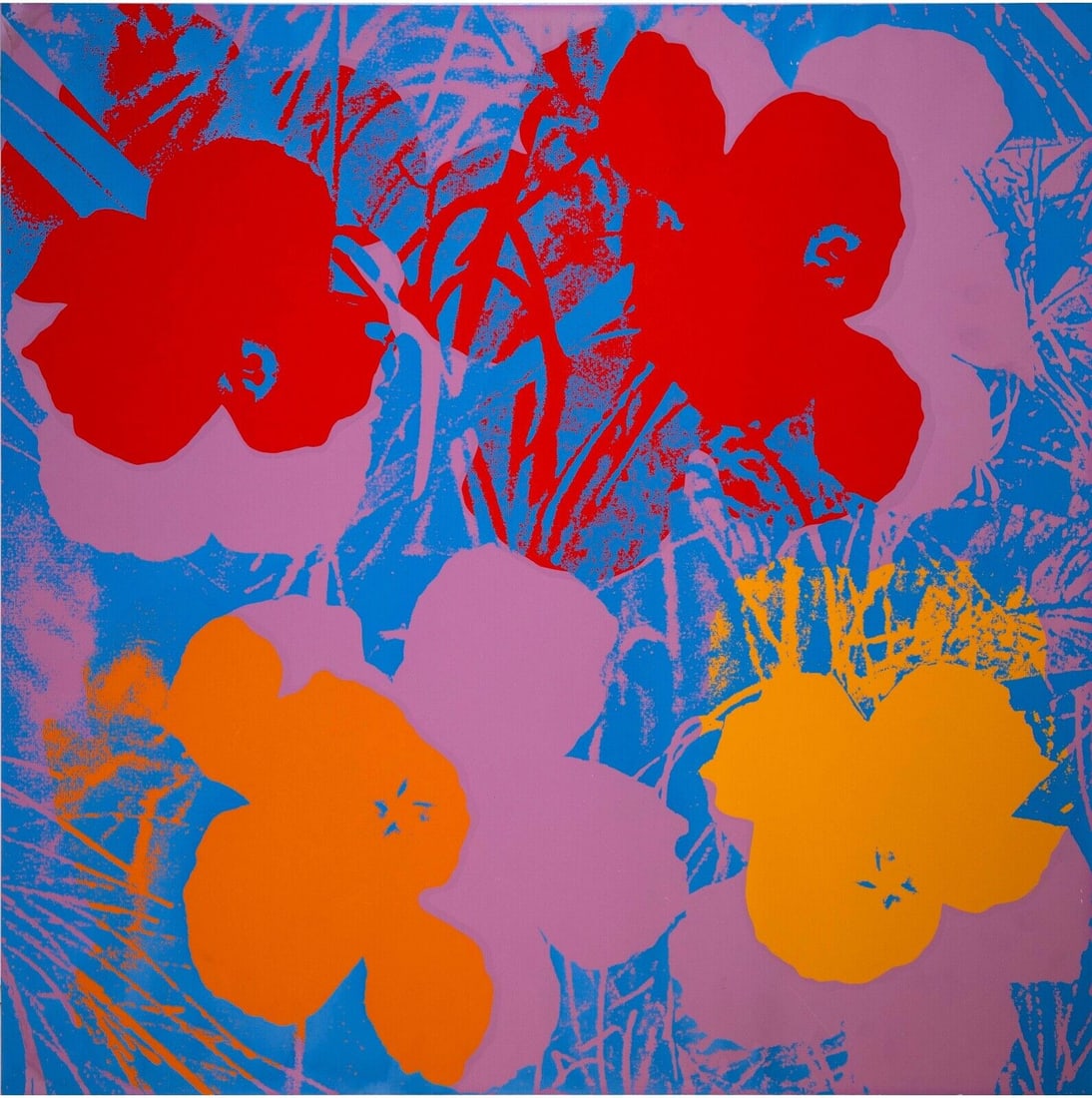 Andy Warhol Flowers (F. & S. II.66) Pop Art Silkscreen in Colors Poster 1970 UF (1 of 12)