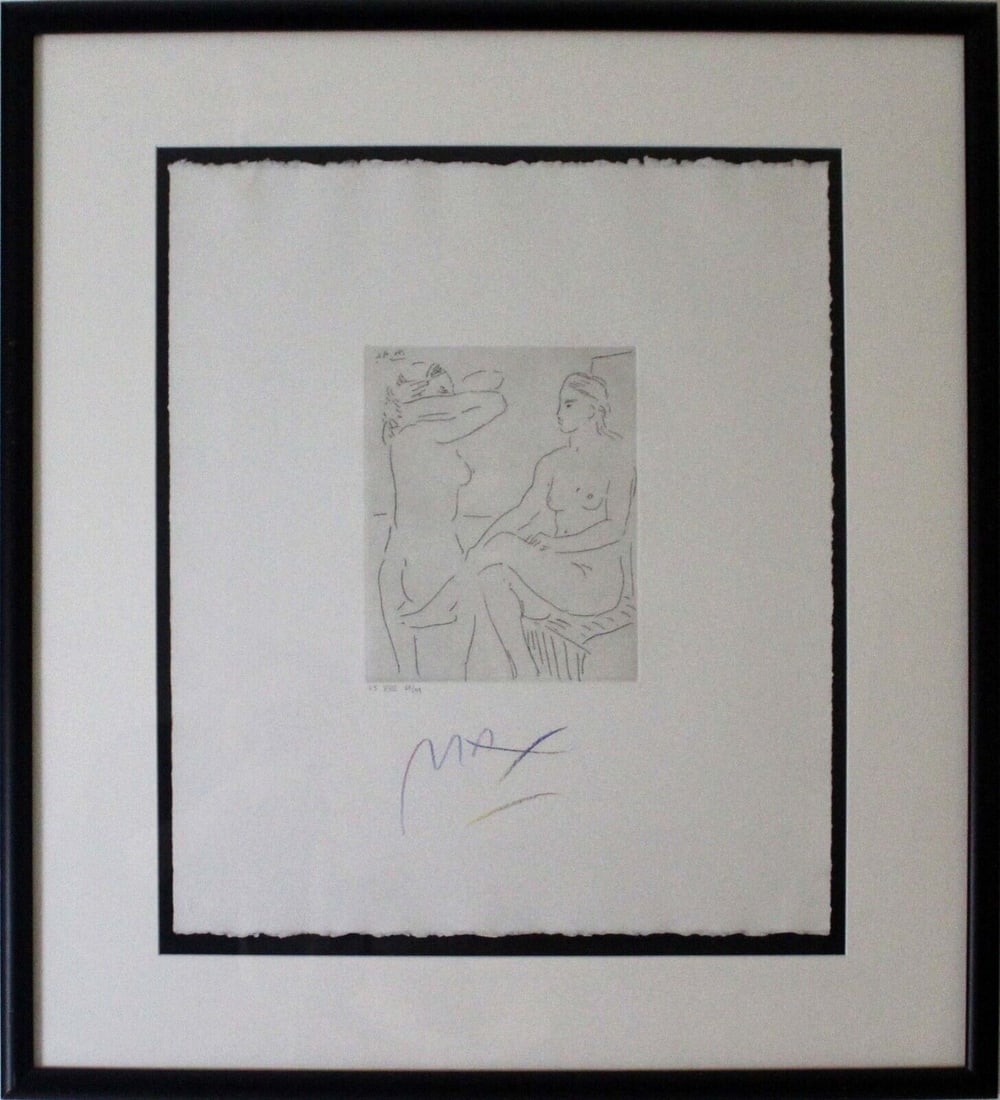 Peter Max Homage to Picasso Volume 5 Etching XVII 1993 Signed 68/99 Framed (1 of 8)