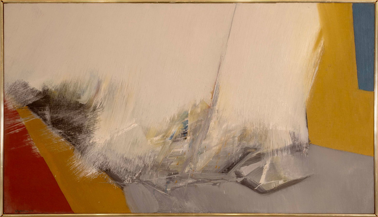 Elliot Budd Hopkins NMU Study No. 6 Abstract Color Field Oil Painting on Canvas Framed 1965 (1 of 9)