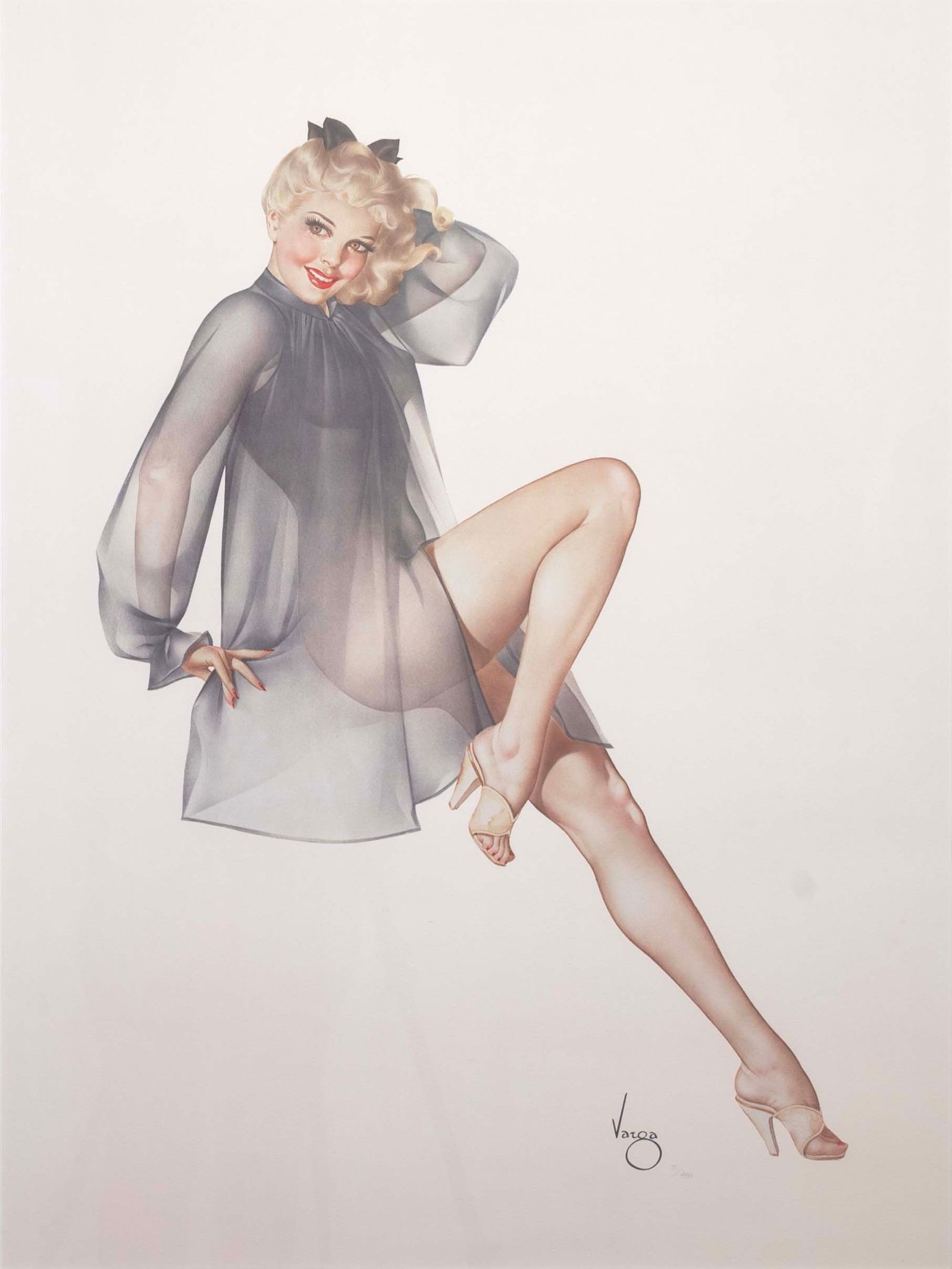 Alberto Vargas Sleepy Time Gal 1985 Commemorative Lithograph from Estate 71/450 Framed (1 of 10)