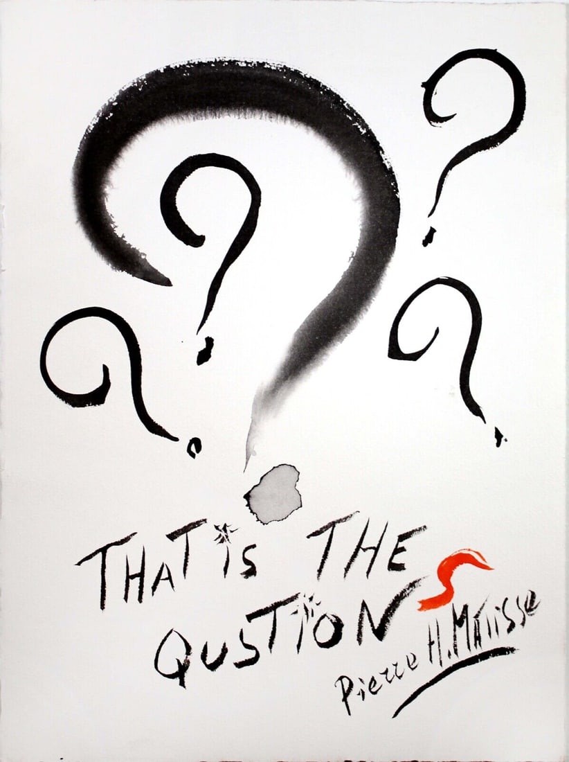 Pierre Henri Matisse That is the Question Modern Linocut on Paper Unframed (1 of 6)
