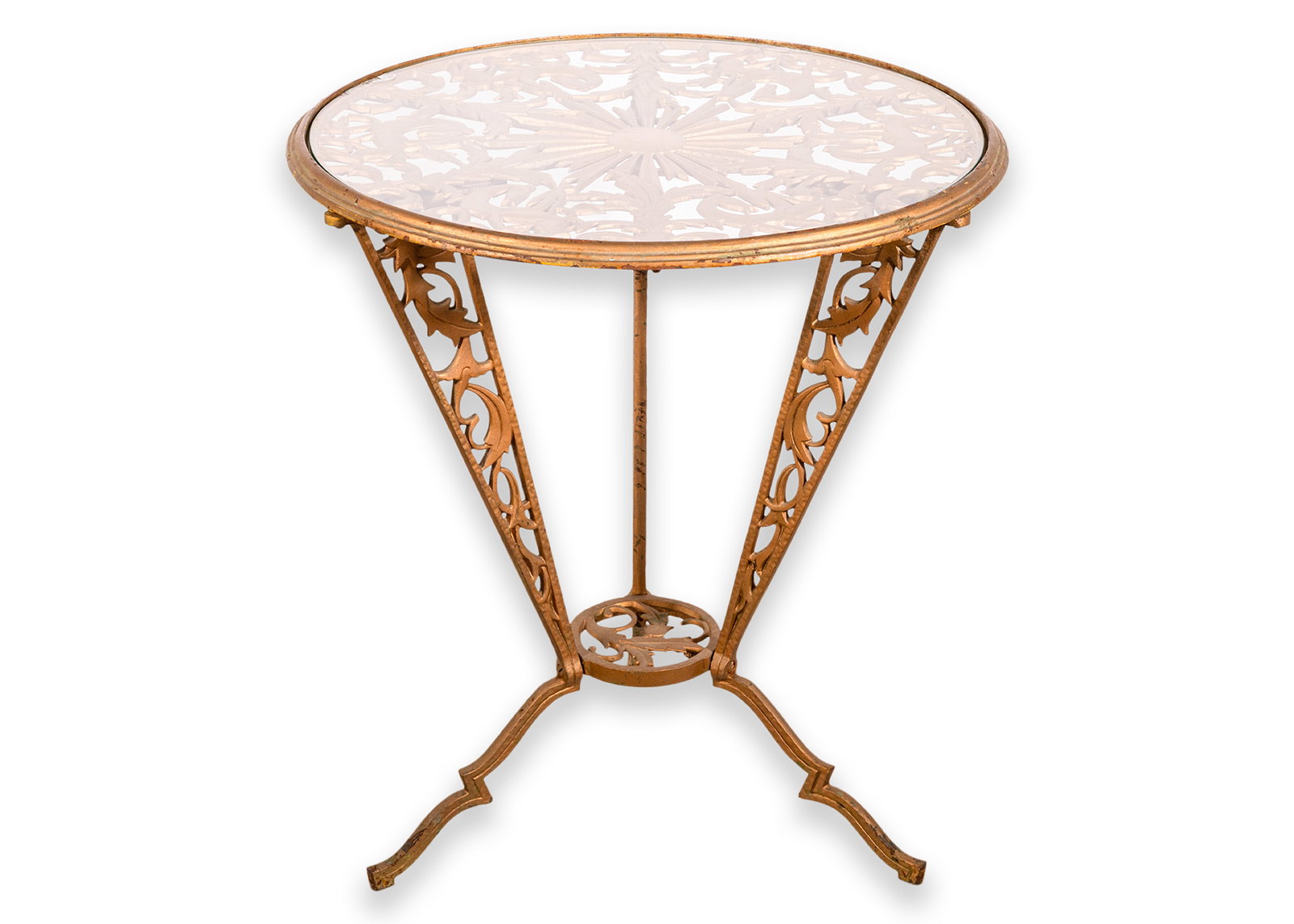 Karl Hagenauer for Rena Rosenthal Art Deco Cast Metal with Glass Occasional Table 1930s (1 of 8)