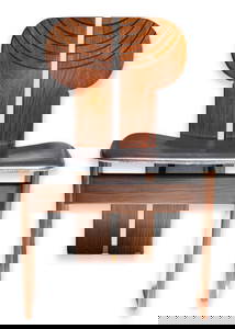 Afra & Tobia Scarpa for Maxalto Leather & Wood Occasional Chair