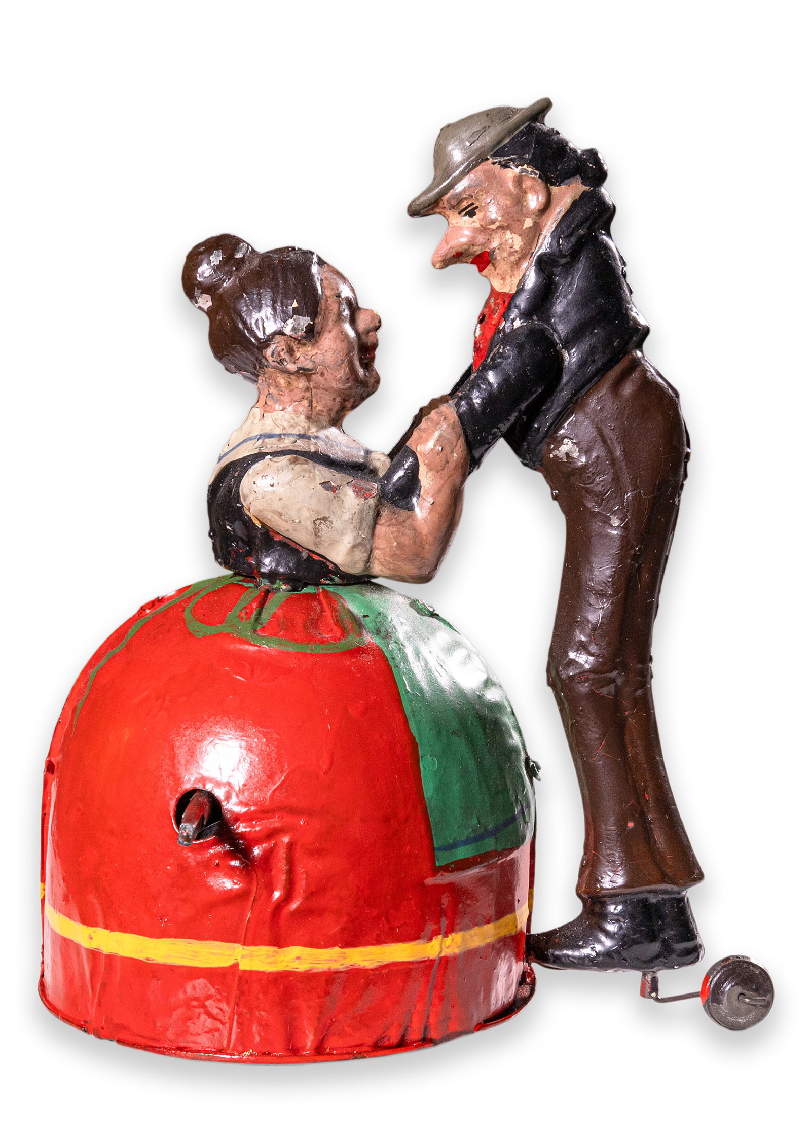 Gunthermann Mr. & Mrs. Jack Sprat Dancing Antique Windup Tin Toy Germany 1890s (1 of 6)