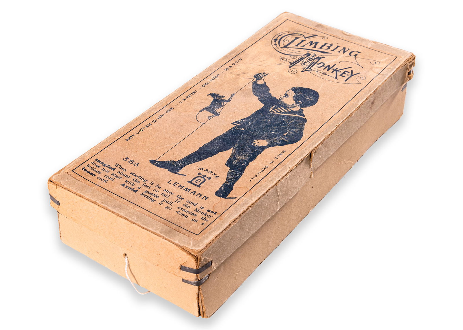 Lehmann Climbing Monkey Antique Tin Toy in the Original Box Collectables Germany 1903 (1 of 6)